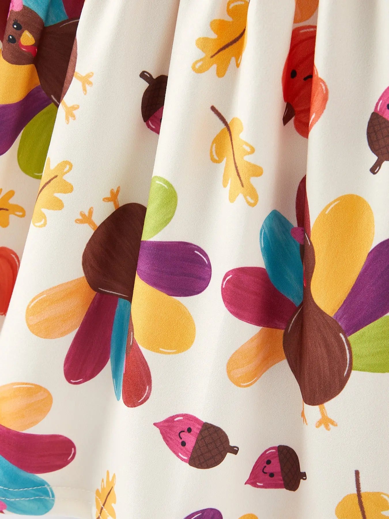 Thanksgiving Turkey Print Girls Dress Holiday Celebration Outfit Rylee Faith Designs Everetts Place: Online Boutique