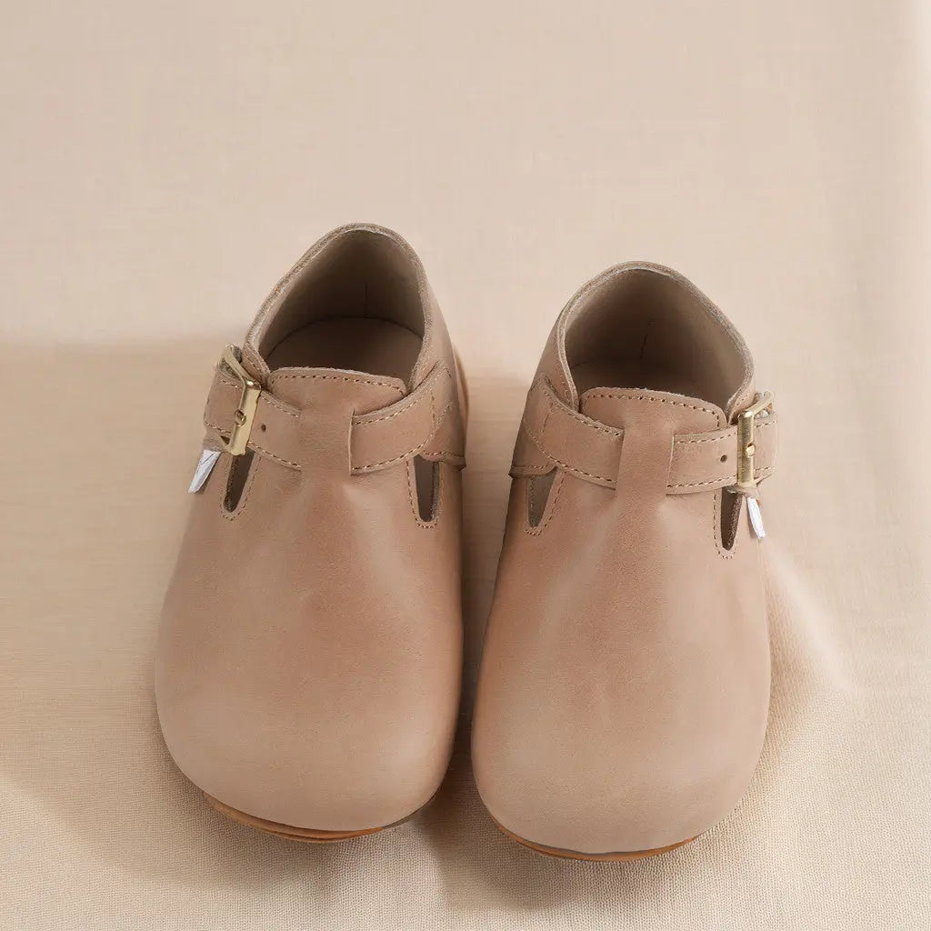 The Beck Barefoot Friendly Clog For Growing Feet With Soft Oiled Leather And Adjustable Strap Little Love Bug Co. Everetts Place: Online Boutique