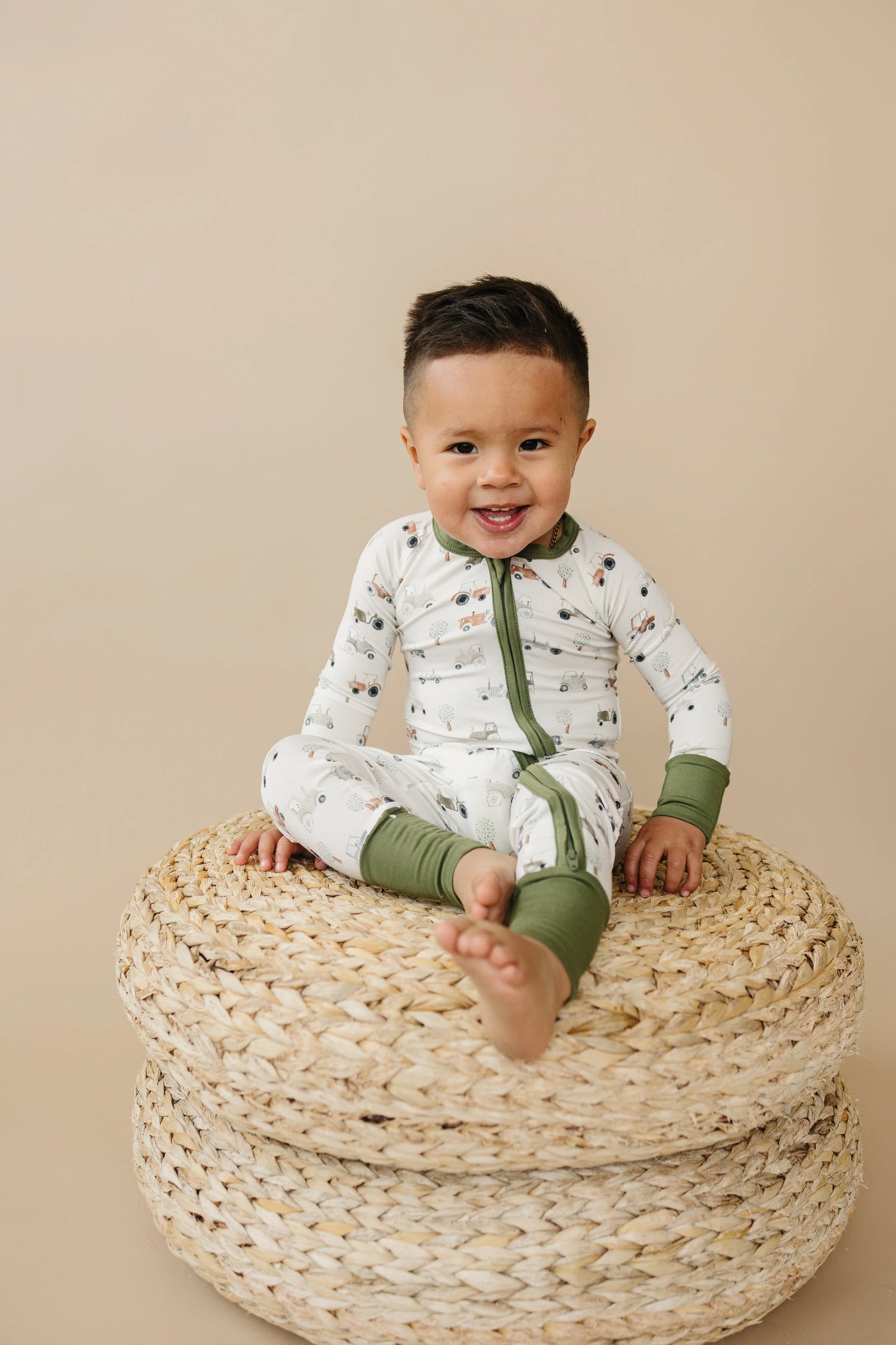 Tiny Tractors Bamboo Zippy Pajamas For Babies And Toddlers Little Joy Co. Everetts Place: Online Boutique