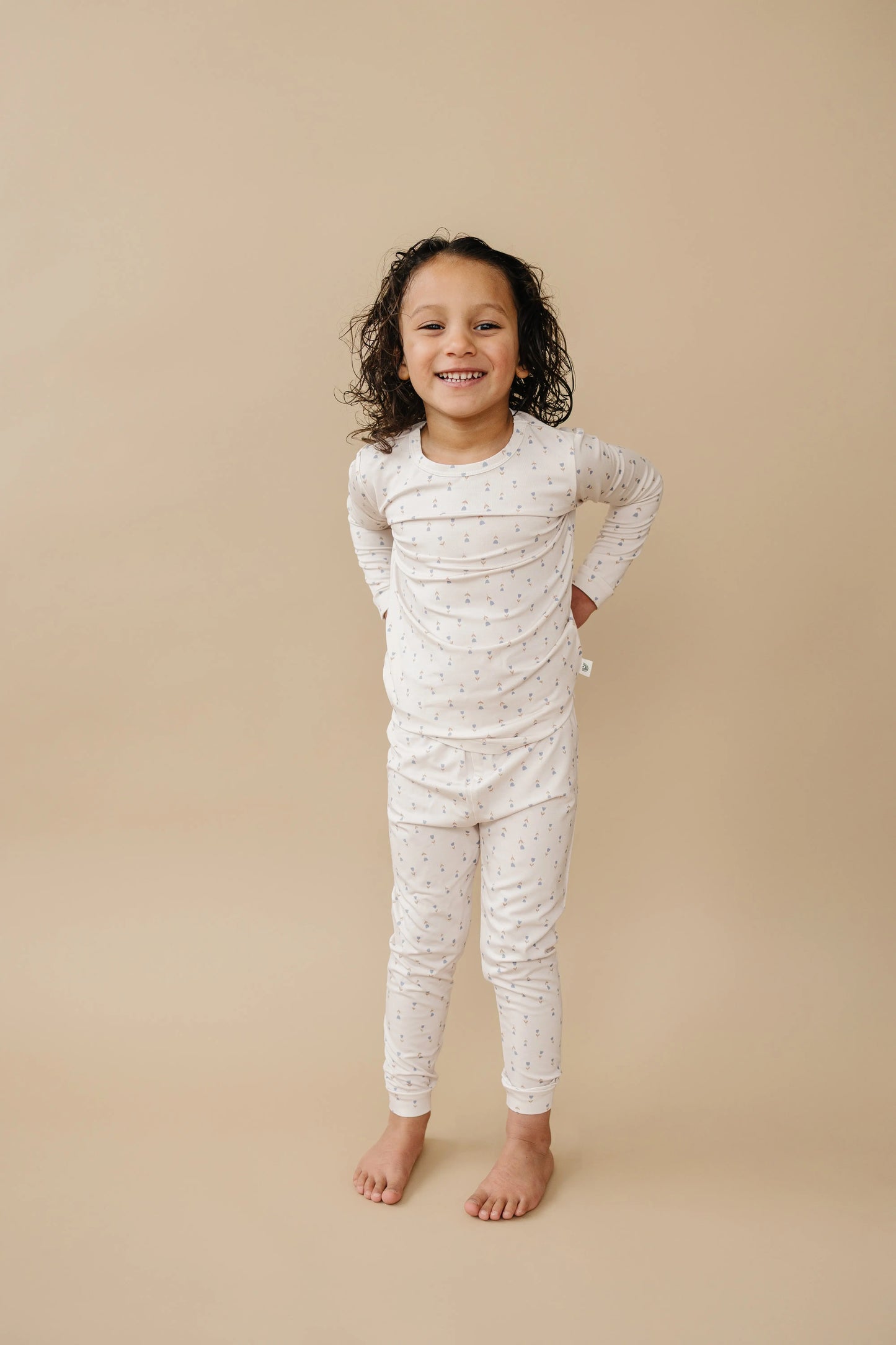 Tiny Tulips Bamboo Pajamas 2Pc Comfort Sleepwear Set Little Joy Co. Everetts Place: Online Boutique