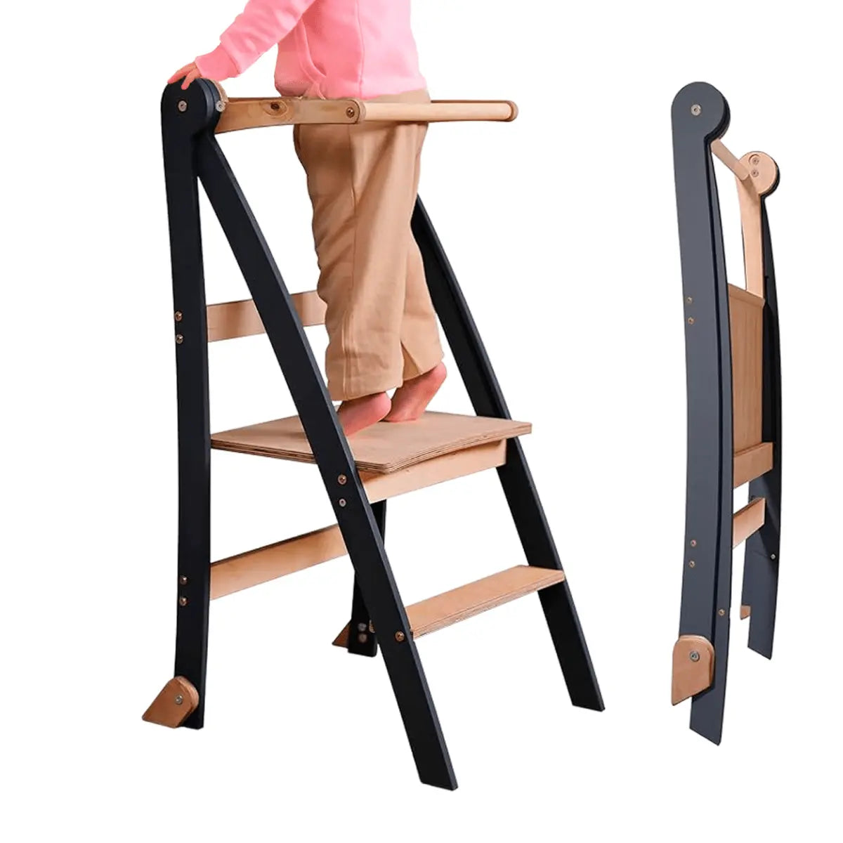 Toddler Learning Tower Step Stool for Kids Graphite Goodevas Everetts Place: Online Boutique