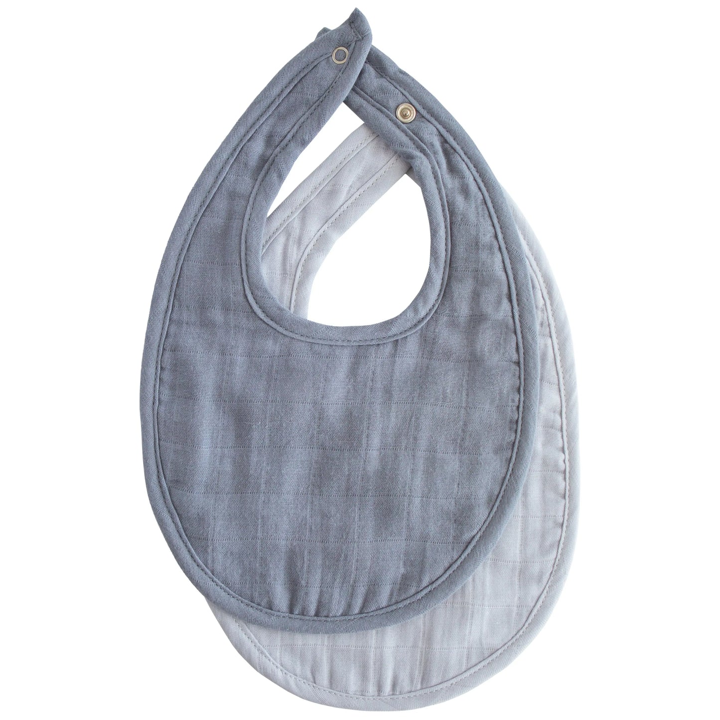Muslin Bibs for Babies with Dual Snap Closure - Soft and Absorbent Multi-Layered Design Mushie