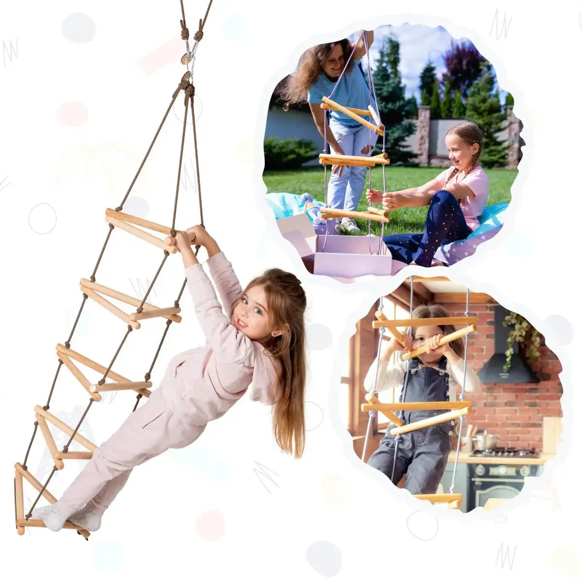Triangle Rope Ladder for Kids - Three Dimensional Climbing Adventure Goodevas Everetts Place: Online Boutique