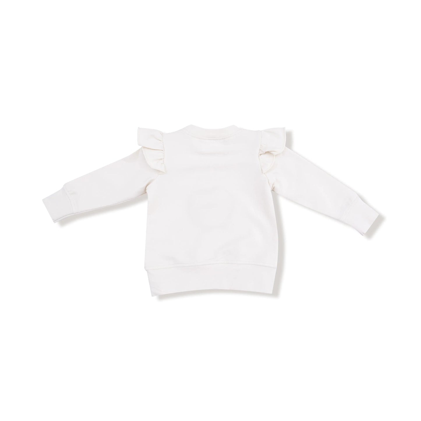 Trick Or Treat Ruffle Sweatshirt For Kids Cozy Ghost Cat Angel Dear Everetts Place: Online Boutique