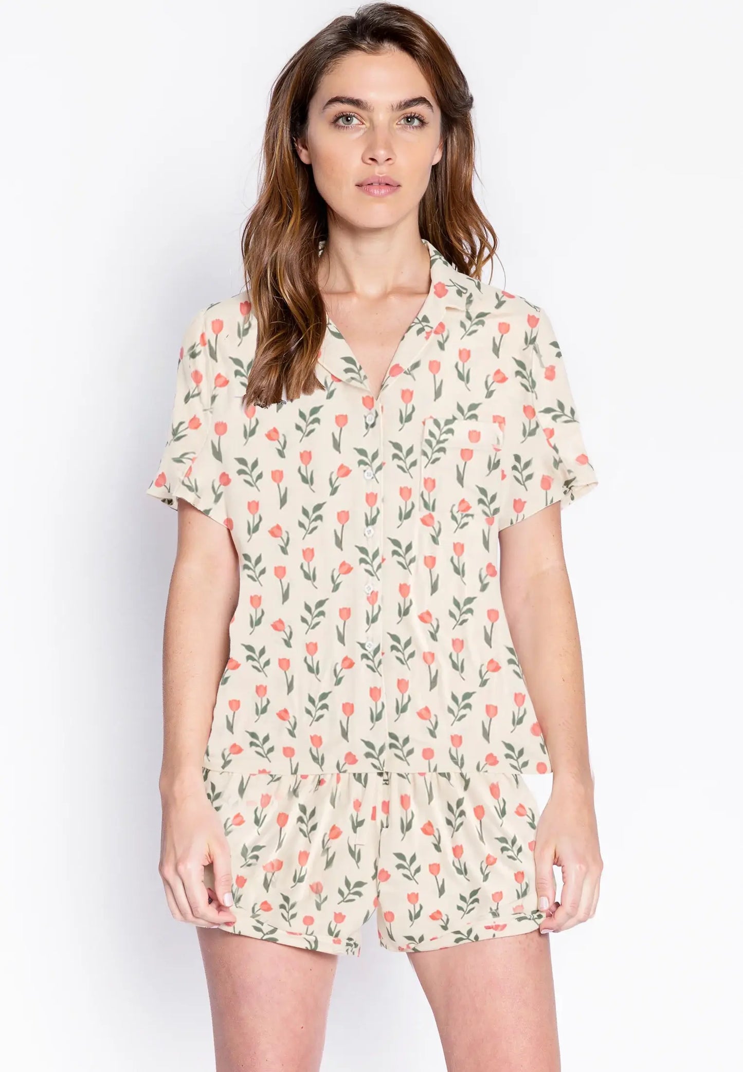 Tulip Womens Short Sleeve PJ Two Piece Bamboo Viscose Set Dreamlet Everetts Place: Online Boutique