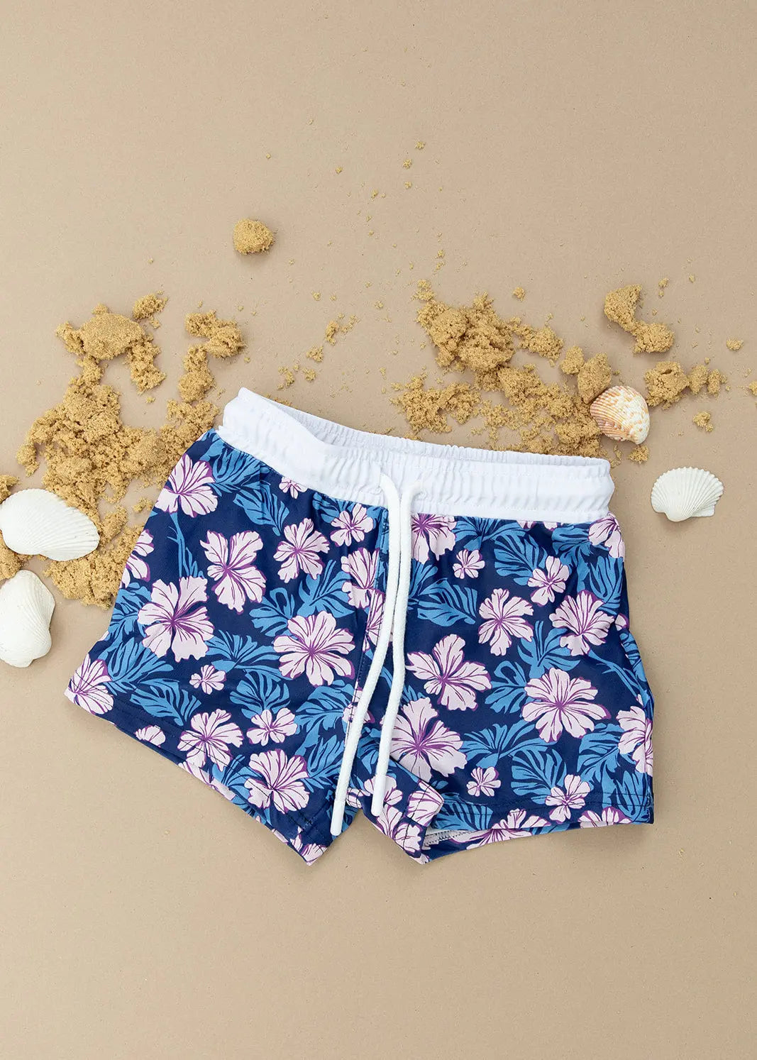 Twilight Blossoms Floral Swim Shorts For Boys Quick Dry Charlie Lou Baby Everetts Place: Online Boutique