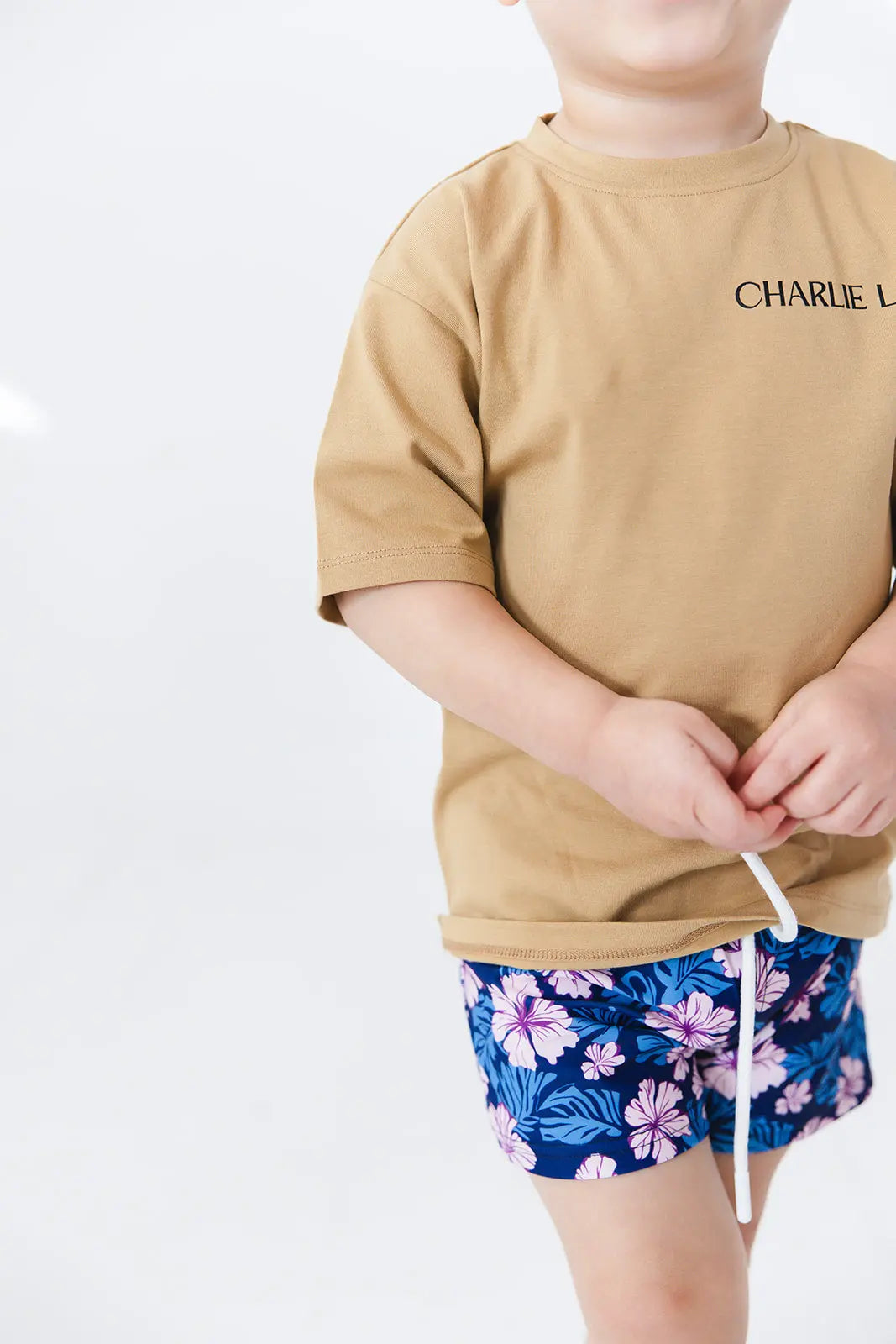 Twilight Blossoms Floral Swim Shorts For Boys Quick Dry Charlie Lou Baby Everetts Place: Online Boutique