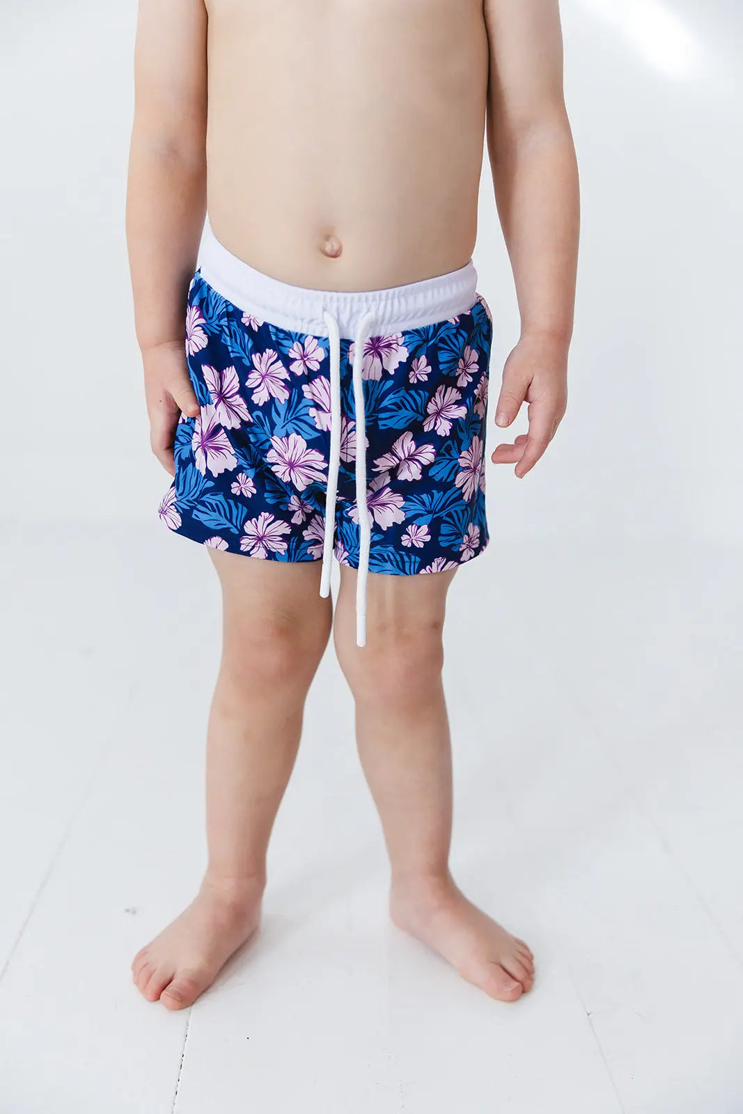 Twilight Blossoms Floral Swim Shorts For Boys Quick Dry Charlie Lou Baby Everetts Place: Online Boutique
