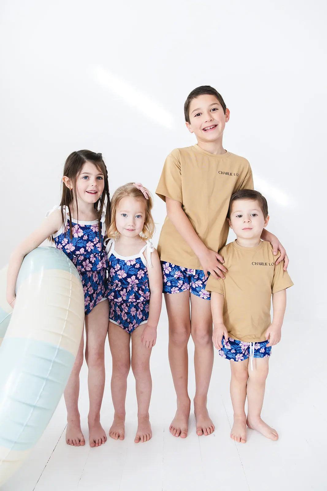 Twilight Blossoms One Piece Smocked Swimsuit For Girls Charlie Lou Baby Everetts Place: Online Boutique