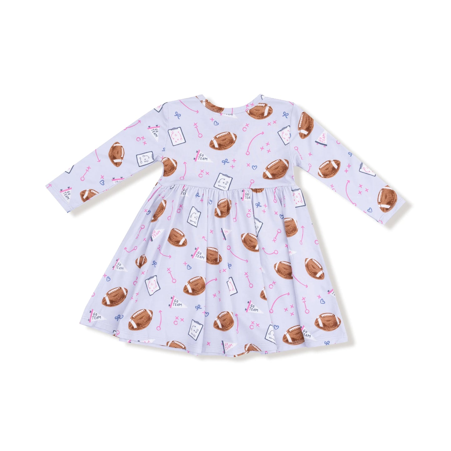 Twirly Long Sleeve Dress for Girls Soft Bamboo Viscose Cozy Playdate Outfit Angel Dear Everetts Place: Online Boutique