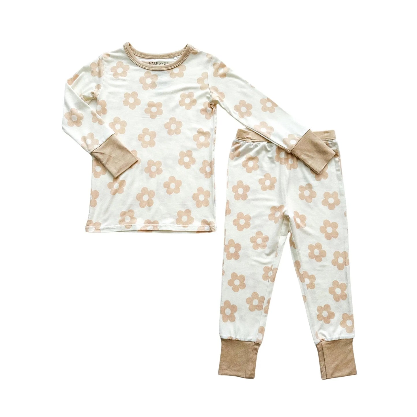 Two-Piece Pajama Set - Blush Daisy Harp Angel Boutique