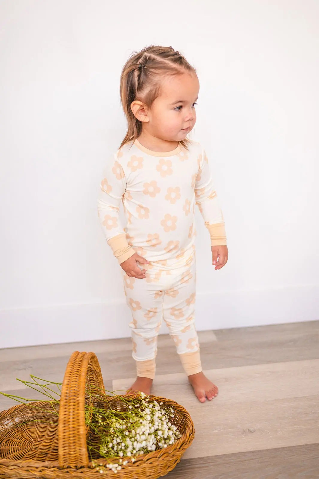 Two-Piece Pajama Set - Blush Daisy Harp Angel Boutique