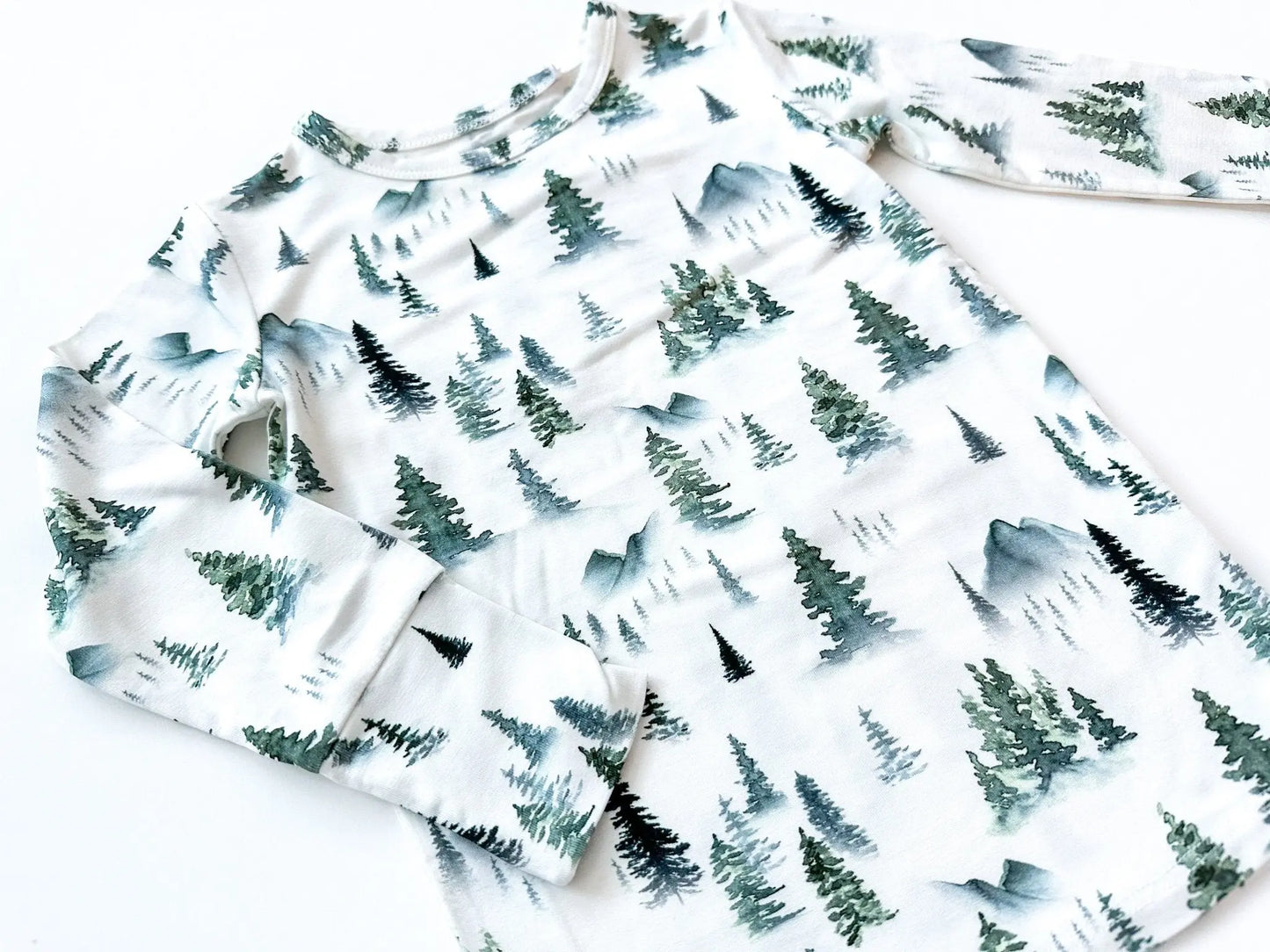 Two-Piece Pajama Set - Green Forest Harp Angel Boutique