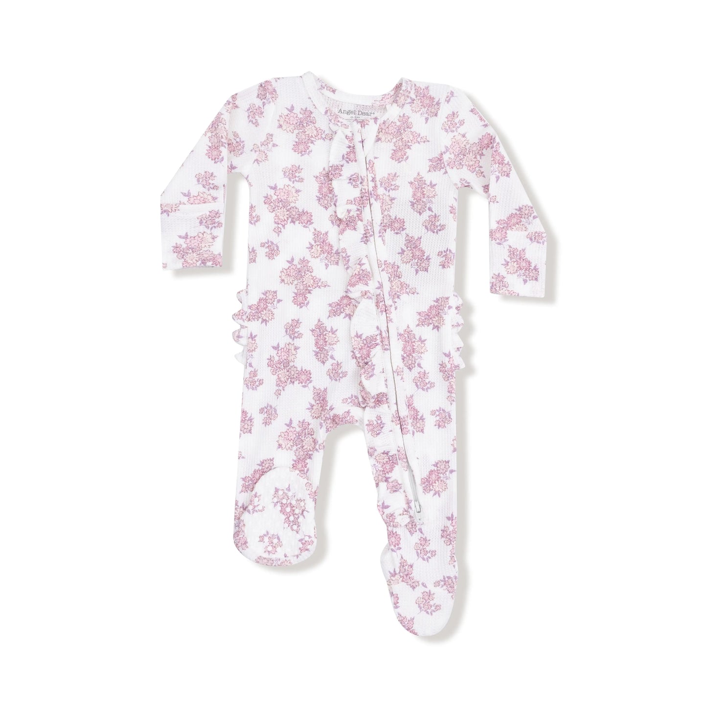 Two Way Ruffle Zipper Footie Bamboo Viscose Comfort Angel Dear Everetts Place: Online Boutique