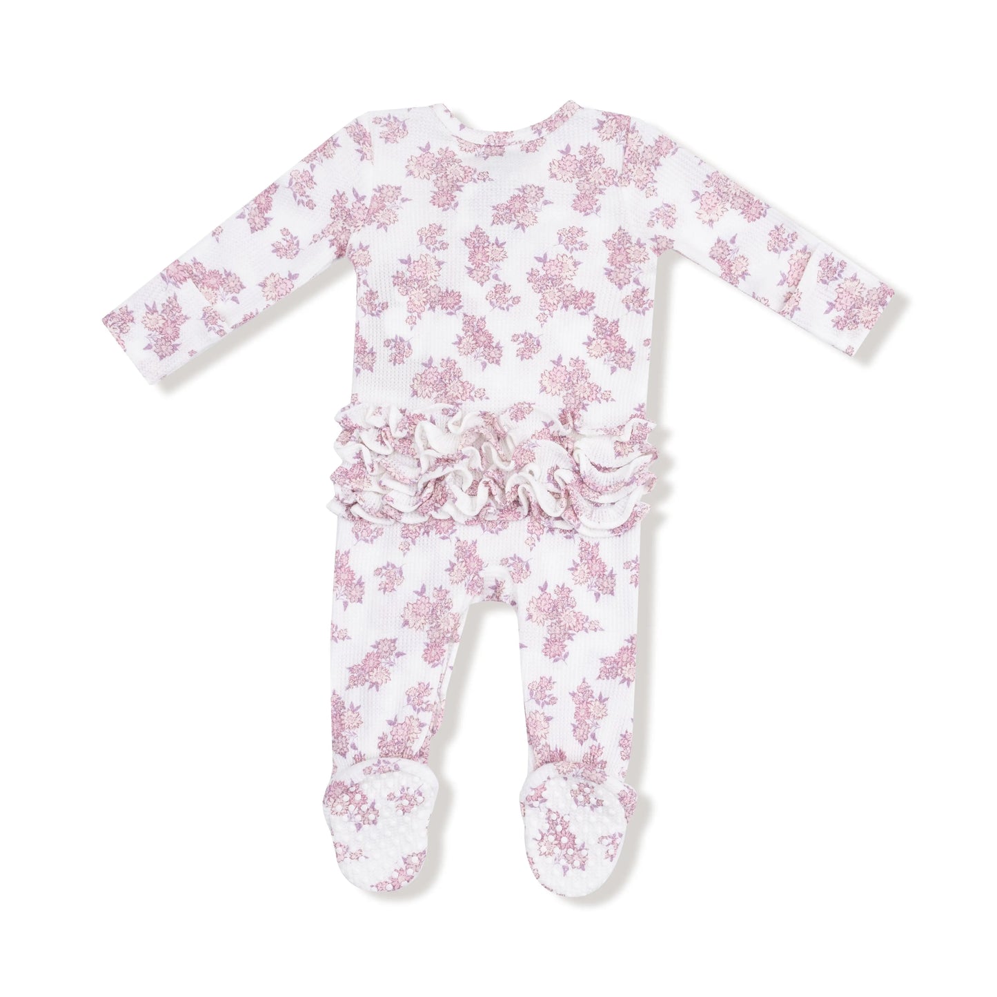 Two Way Ruffle Zipper Footie Bamboo Viscose Comfort Angel Dear Everetts Place: Online Boutique