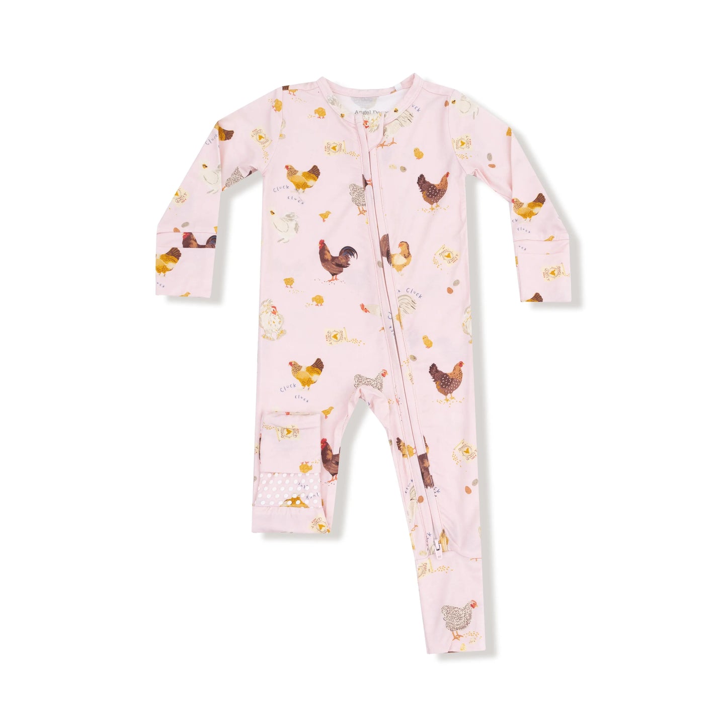 Two Way Ruffle Zipper Footie For Babies In Bamboo Fabric Angel Dear Everetts Place: Online Boutique