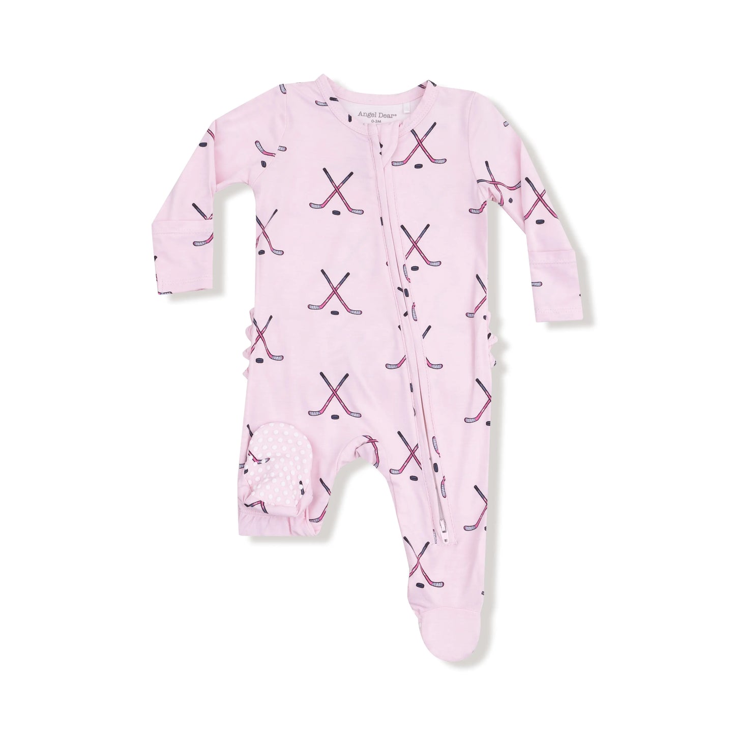 Two Way Zipper Ruffle Back Baby Footie Soft Bamboo Fabric Angel Dear Everetts Place: Online Boutique