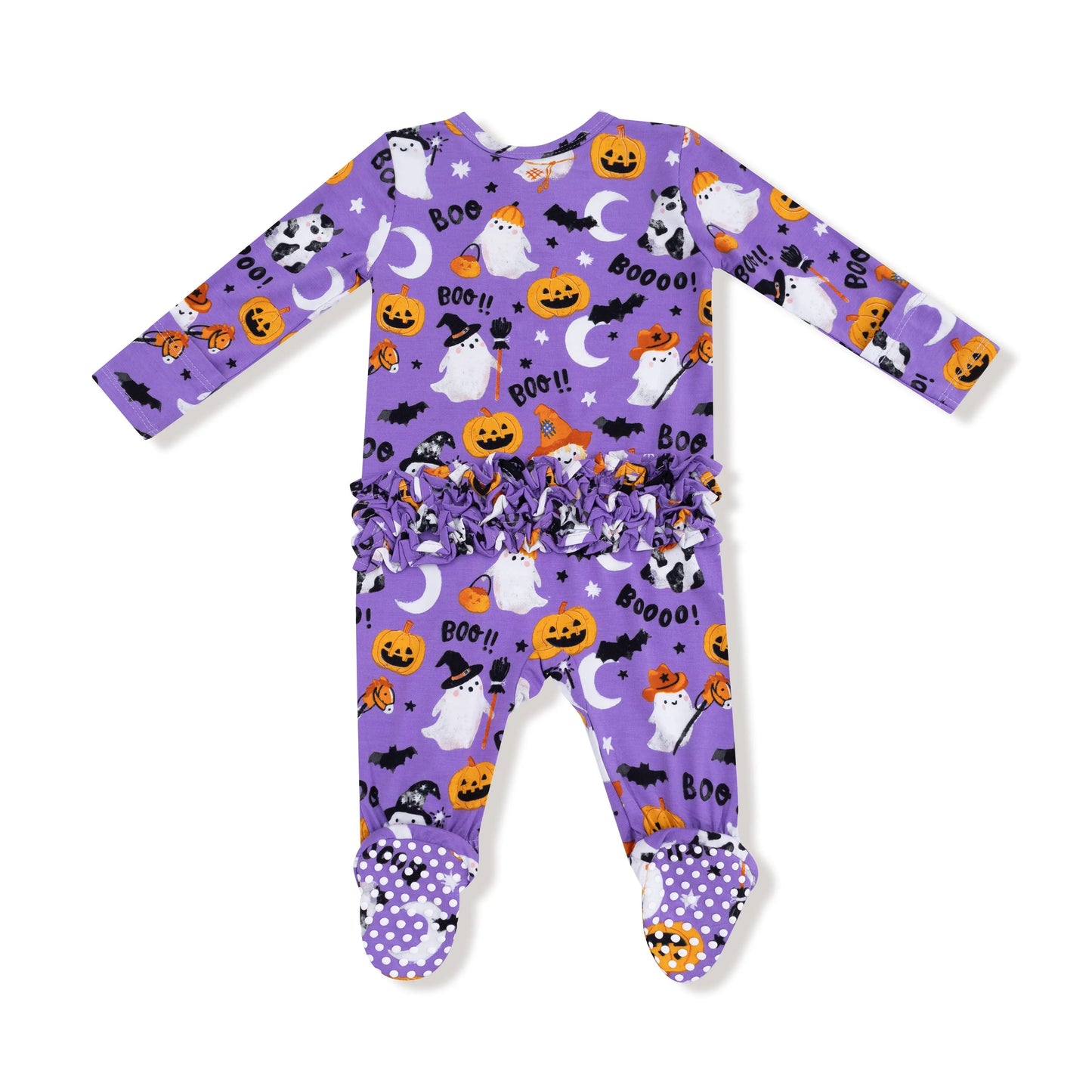 Two Way Zipper Ruffle Back Footie Cozy Bamboo Fabric Angel Dear Everetts Place: Online Boutique