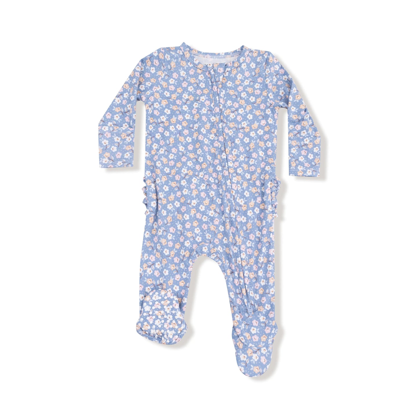 Two Way Zipper Ruffle Back Footie For Babies Bamboo Angel Dear Everetts Place: Online Boutique