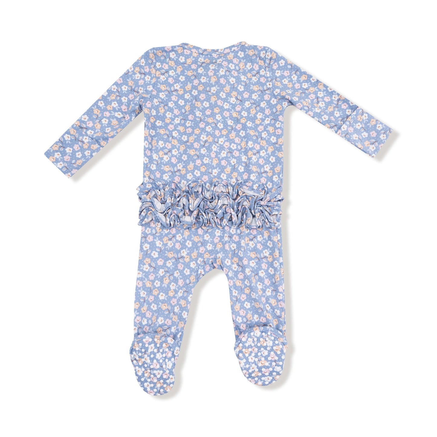 Two Way Zipper Ruffle Back Footie For Babies Bamboo Angel Dear Everetts Place: Online Boutique