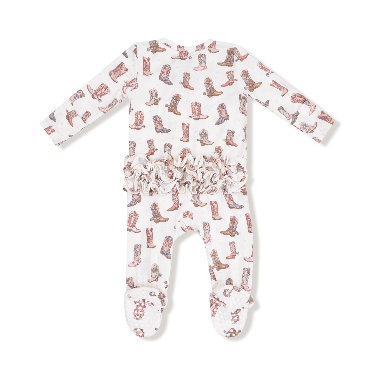 Two Way Zipper Ruffle Back Footie For Baby Bamboo Fabric Angel Dear Everetts Place: Online Boutique