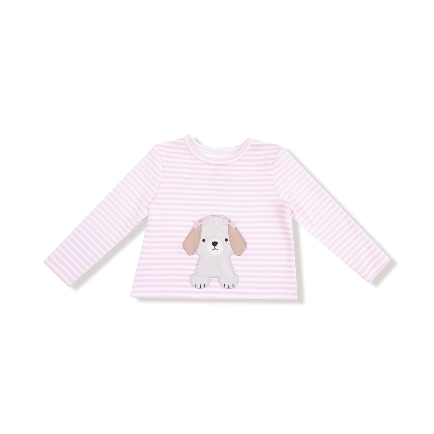 Uni Long Sleeve Shirt With Puppy Applique Angel Dear Angel Dear Everetts Place: Online Boutique