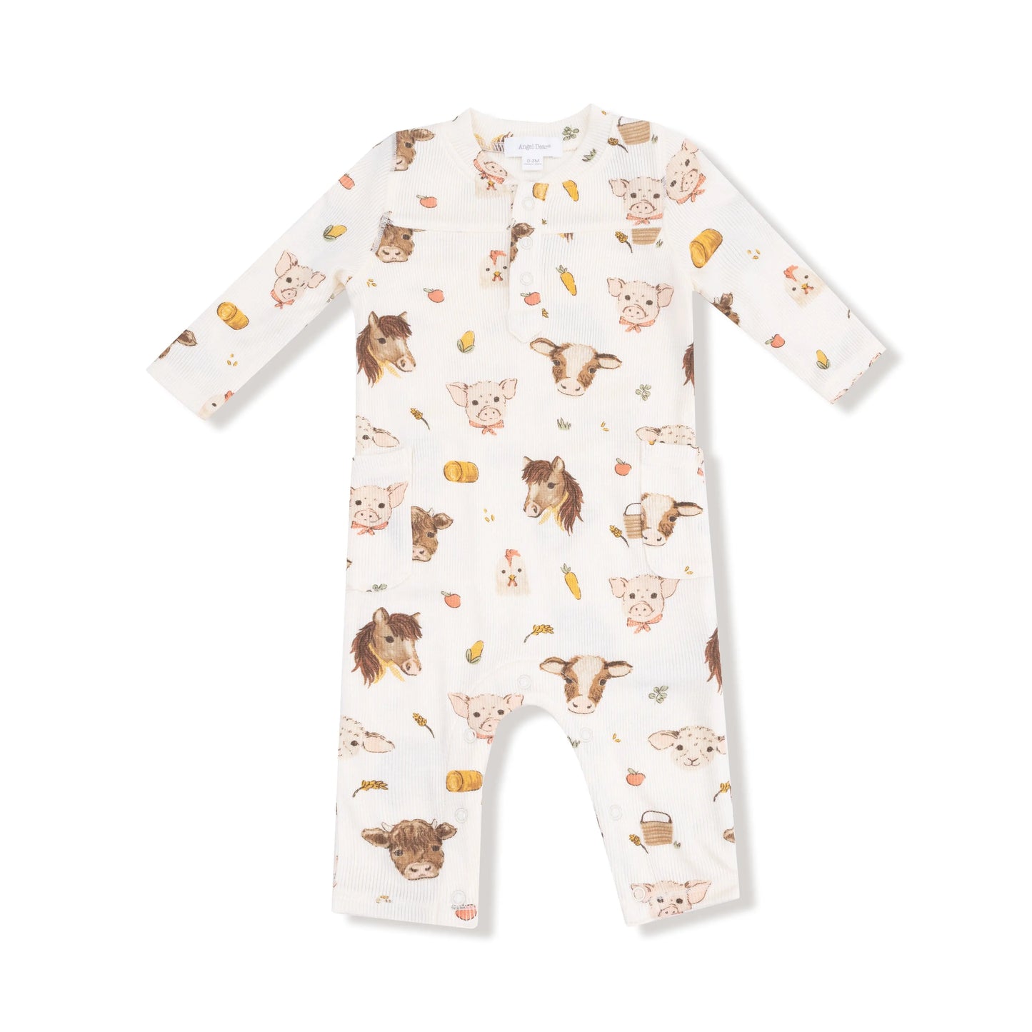 Uni Romper Henley Neckline Cozy Fall Winter Angel Dear Angel Dear Everetts Place: Online Boutique