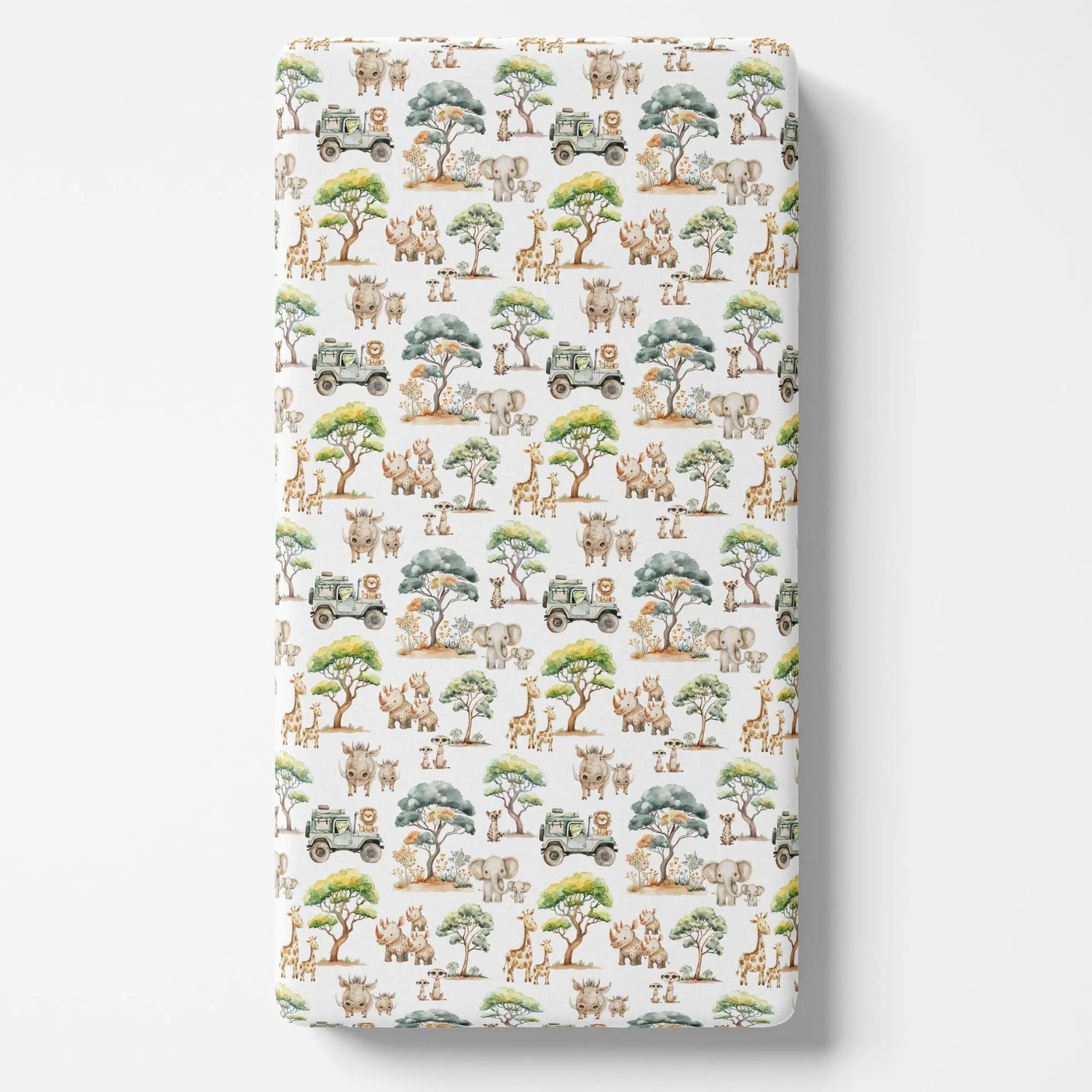 Honey Lemonade Soft Fitted Crib Sheet with Safari Adventure Design for Baby Nursery - Home & Garden > Linens & Bedding > Bedding > Bed Sheets
