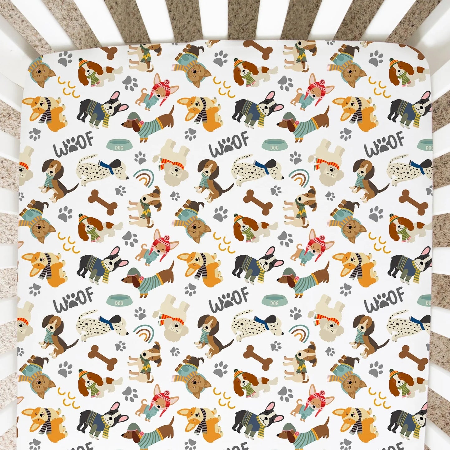Fitted Crib Sheet - Snuggle Buddies Honey Lemonade