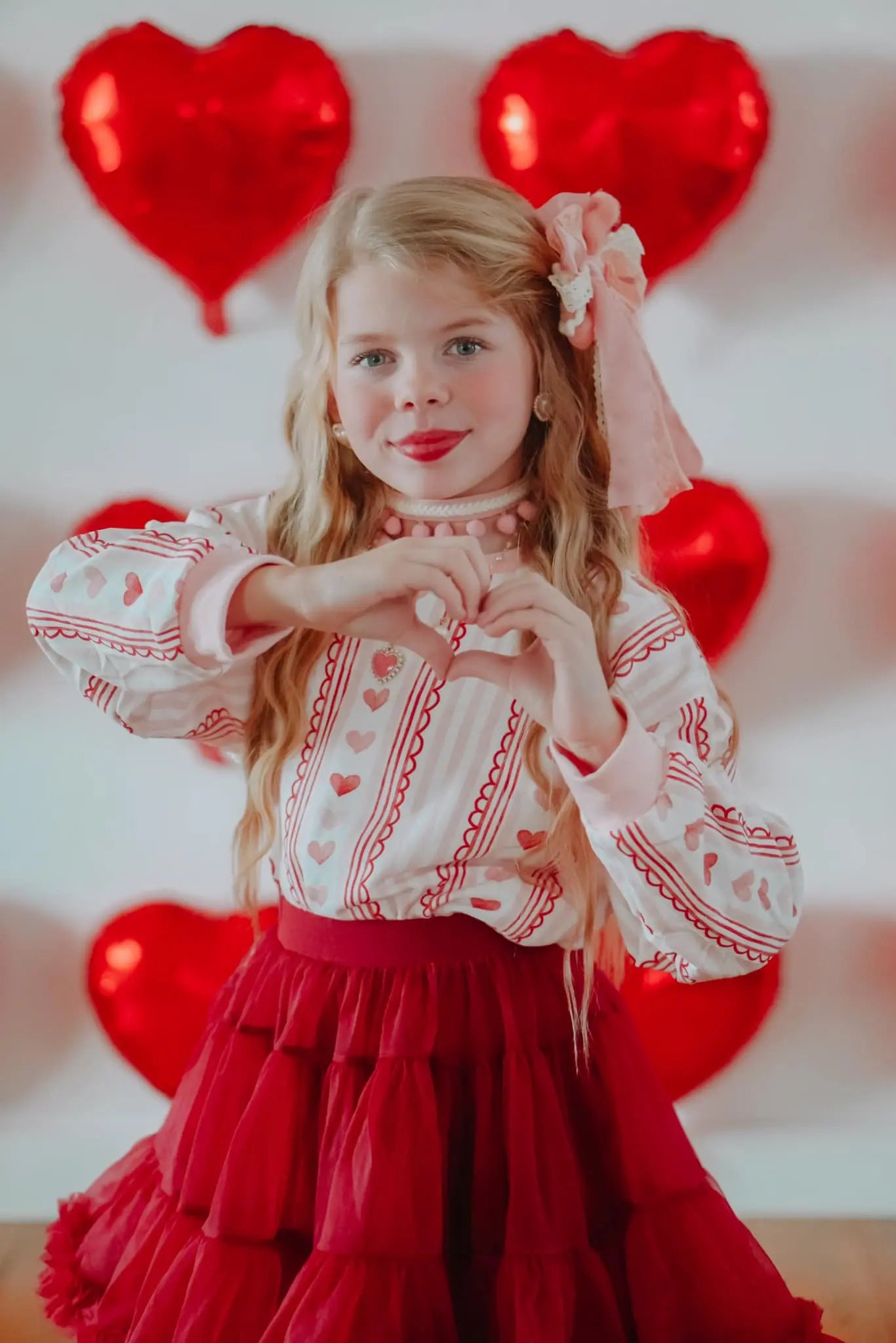Valentines Wallpaper Crewneck Sweatshirt Cozy Holiday Style Little Joy Co. Everetts Place: Online Boutique