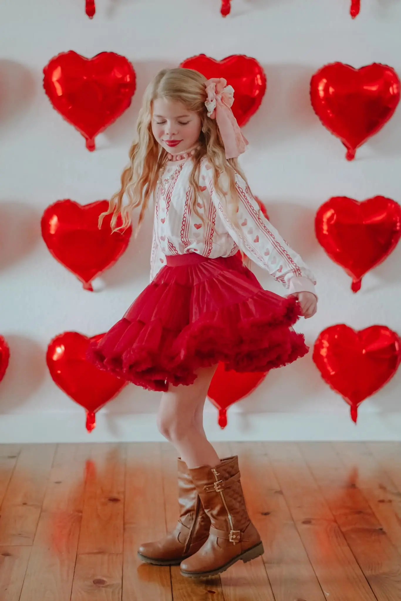 Valentines Wallpaper Crewneck Sweatshirt Cozy Holiday Style Little Joy Co. Everetts Place: Online Boutique