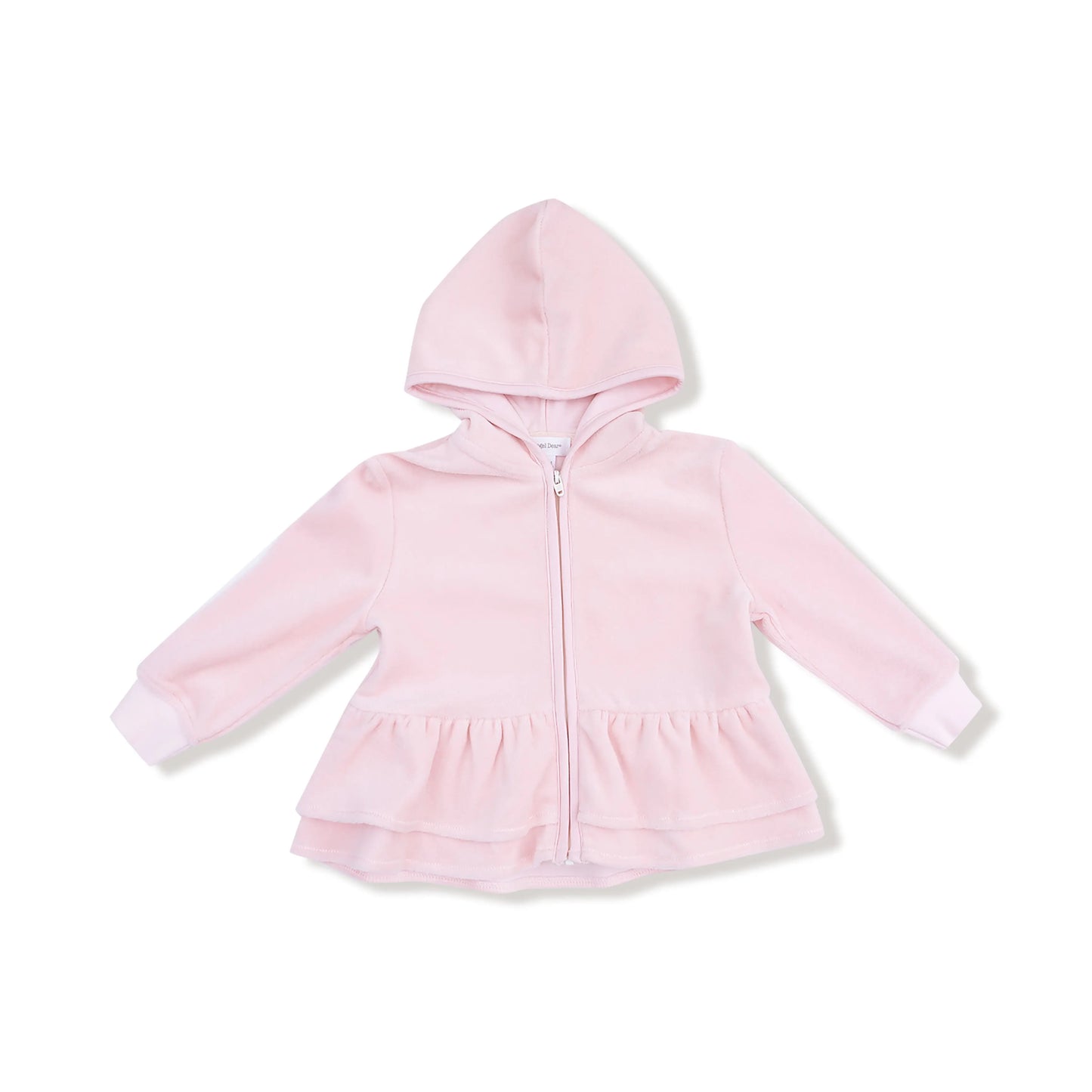 Velour Zip Peplum Hoodie And Jogger Set For Girls And Kids Angel Dear Everetts Place: Online Boutique