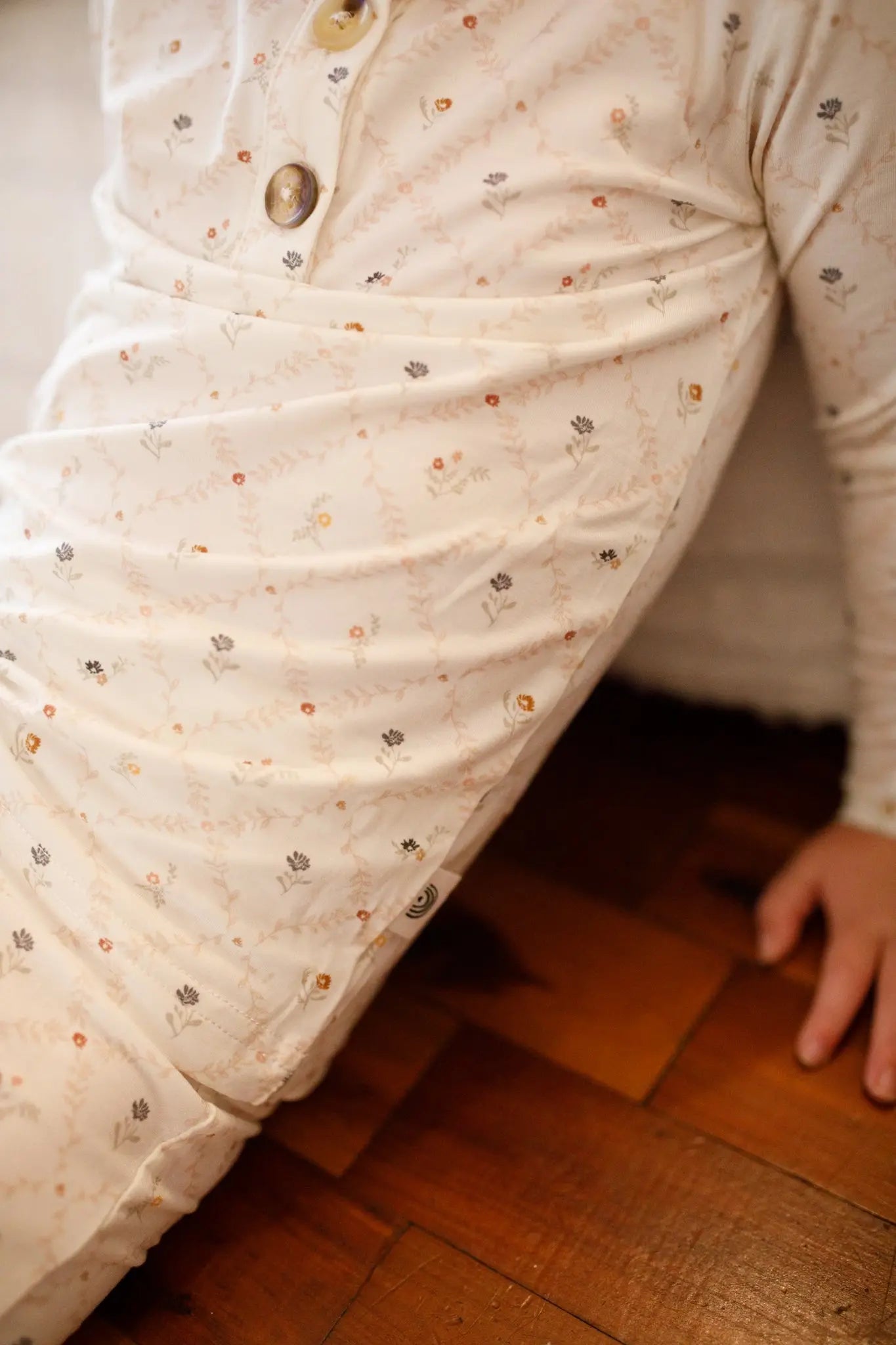Vintage Blooms 2pc Bamboo Henley Pajamas For Kids Cozy Little Joy Co. Everetts Place: Online Boutique