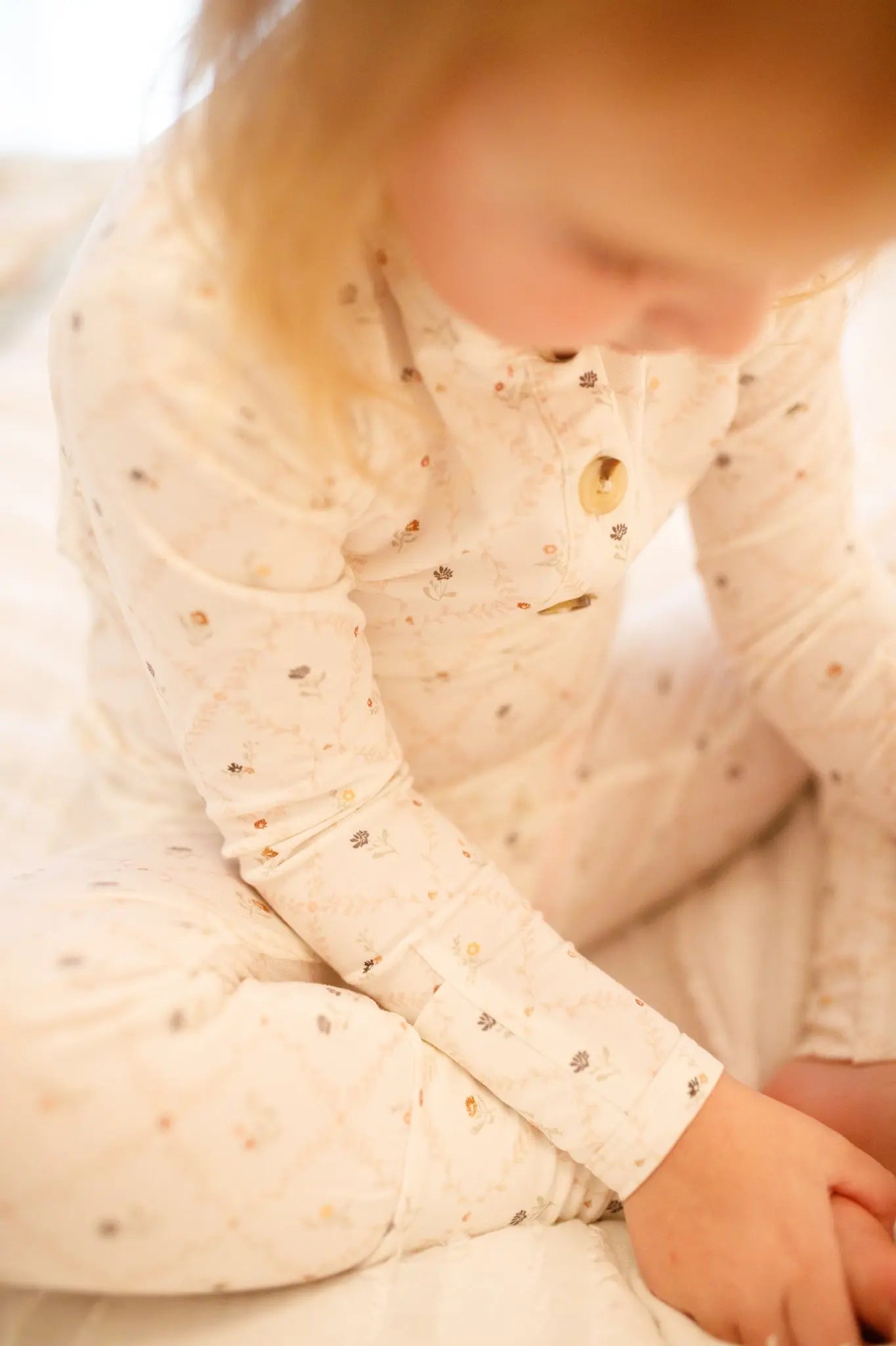 Vintage Blooms 2pc Bamboo Henley Pajamas For Kids Cozy Little Joy Co. Everetts Place: Online Boutique
