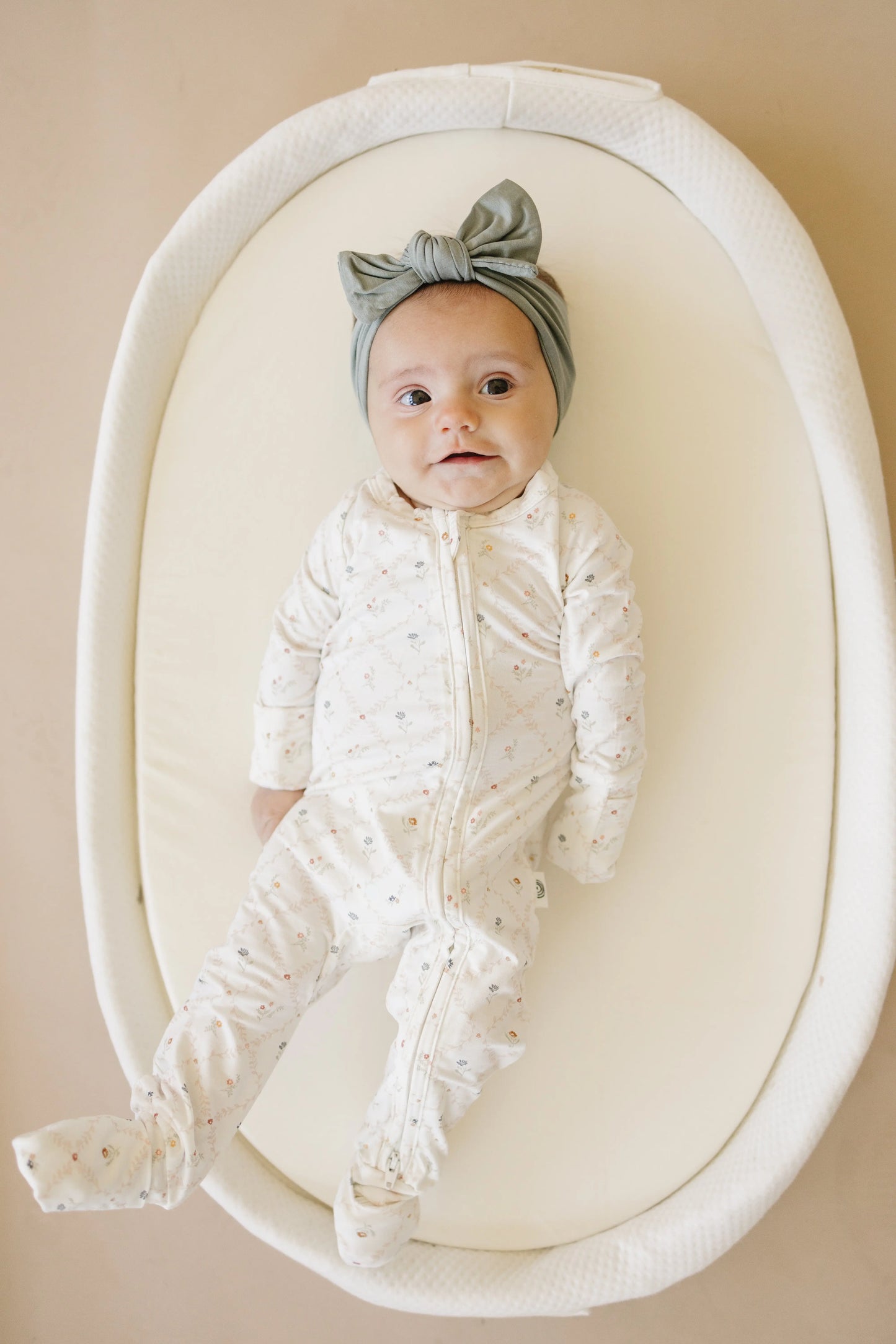 Vintage Blooms Bamboo Zippy Romper for Babies Sleepwear Little Joy Co. Everetts Place: Online Boutique