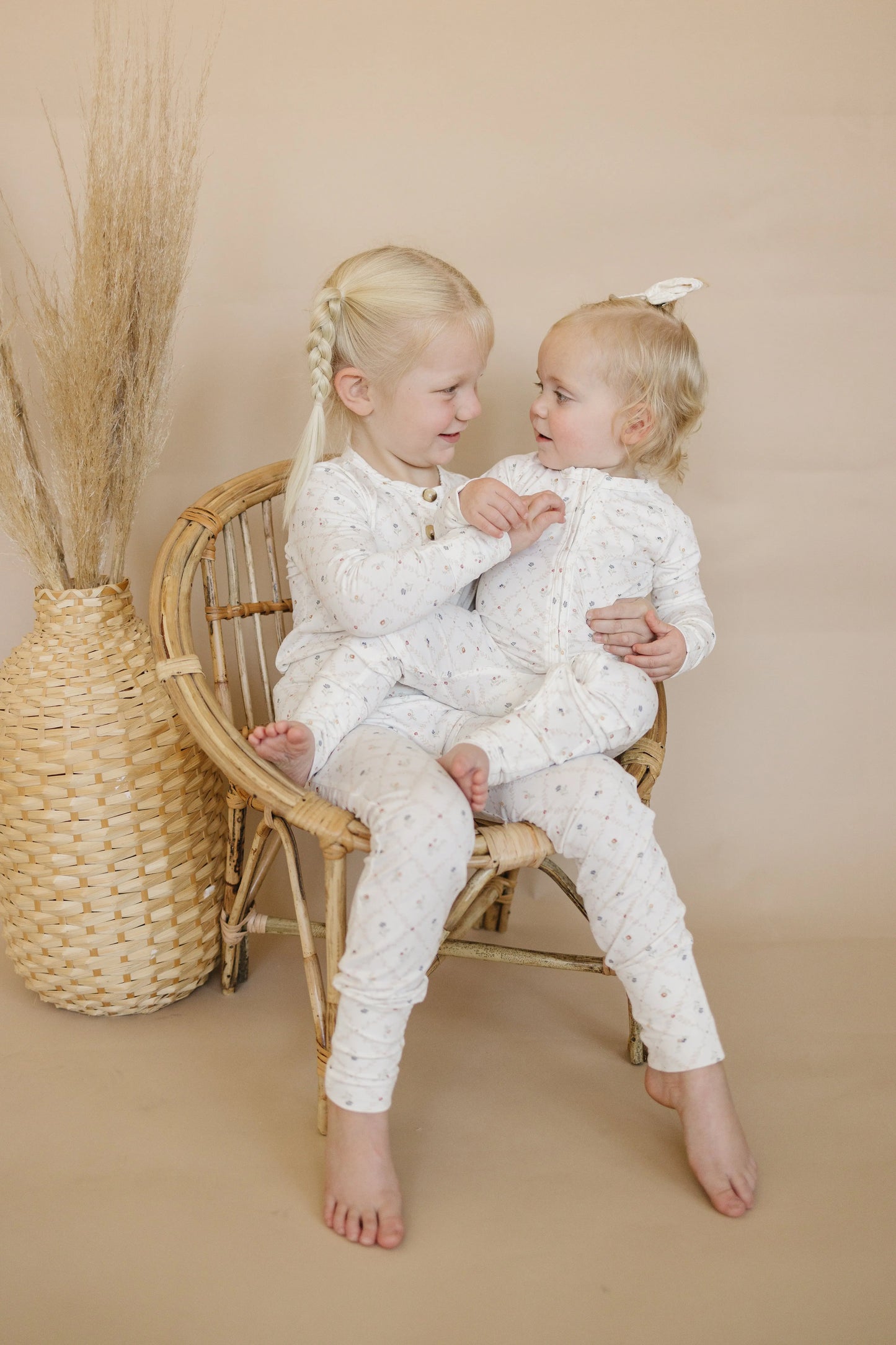 Vintage Blooms Bamboo Zippy Romper for Babies Sleepwear Little Joy Co. Everetts Place: Online Boutique