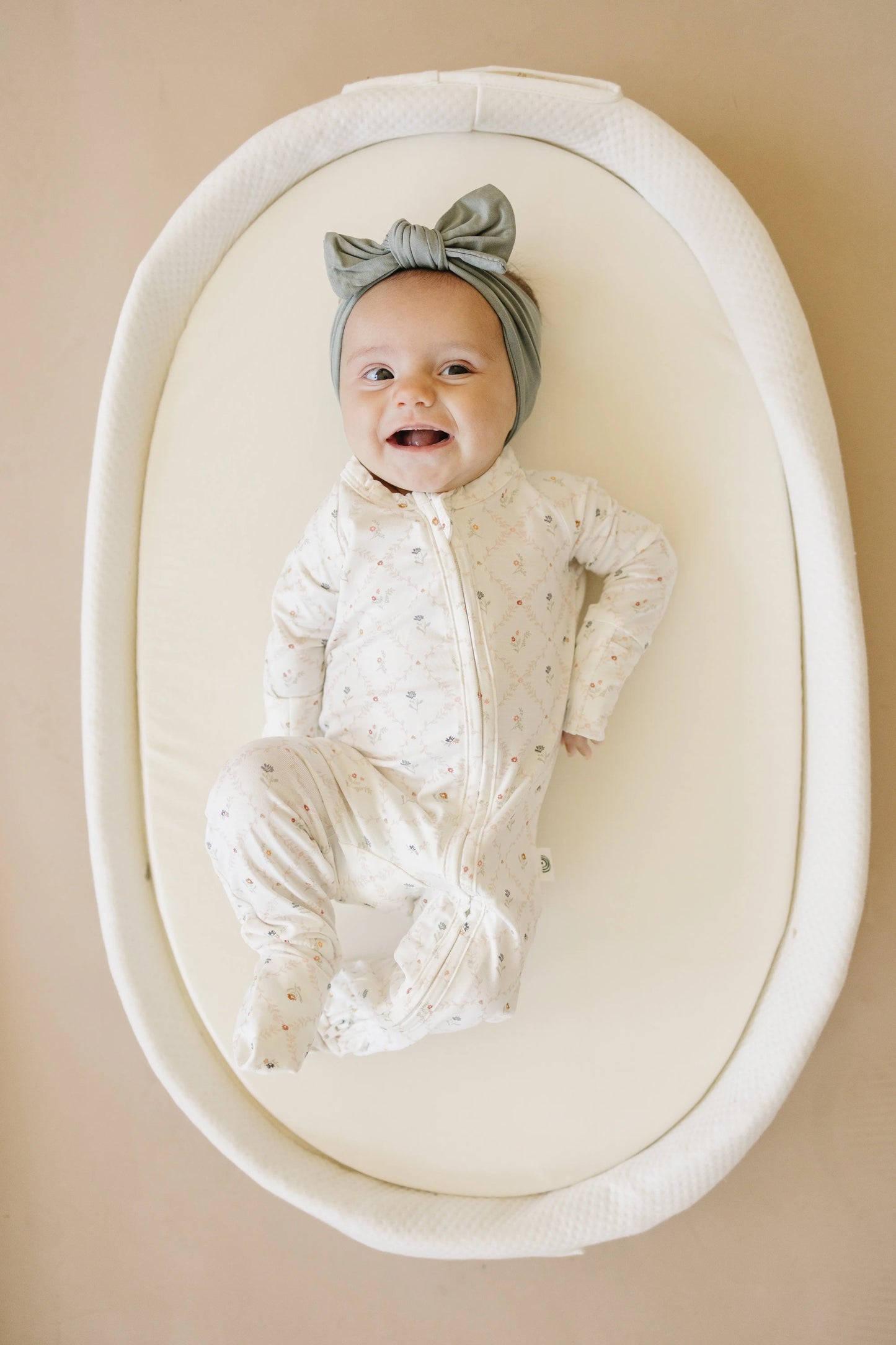 Vintage Blooms Bamboo Zippy Romper for Babies Sleepwear Little Joy Co. Everetts Place: Online Boutique