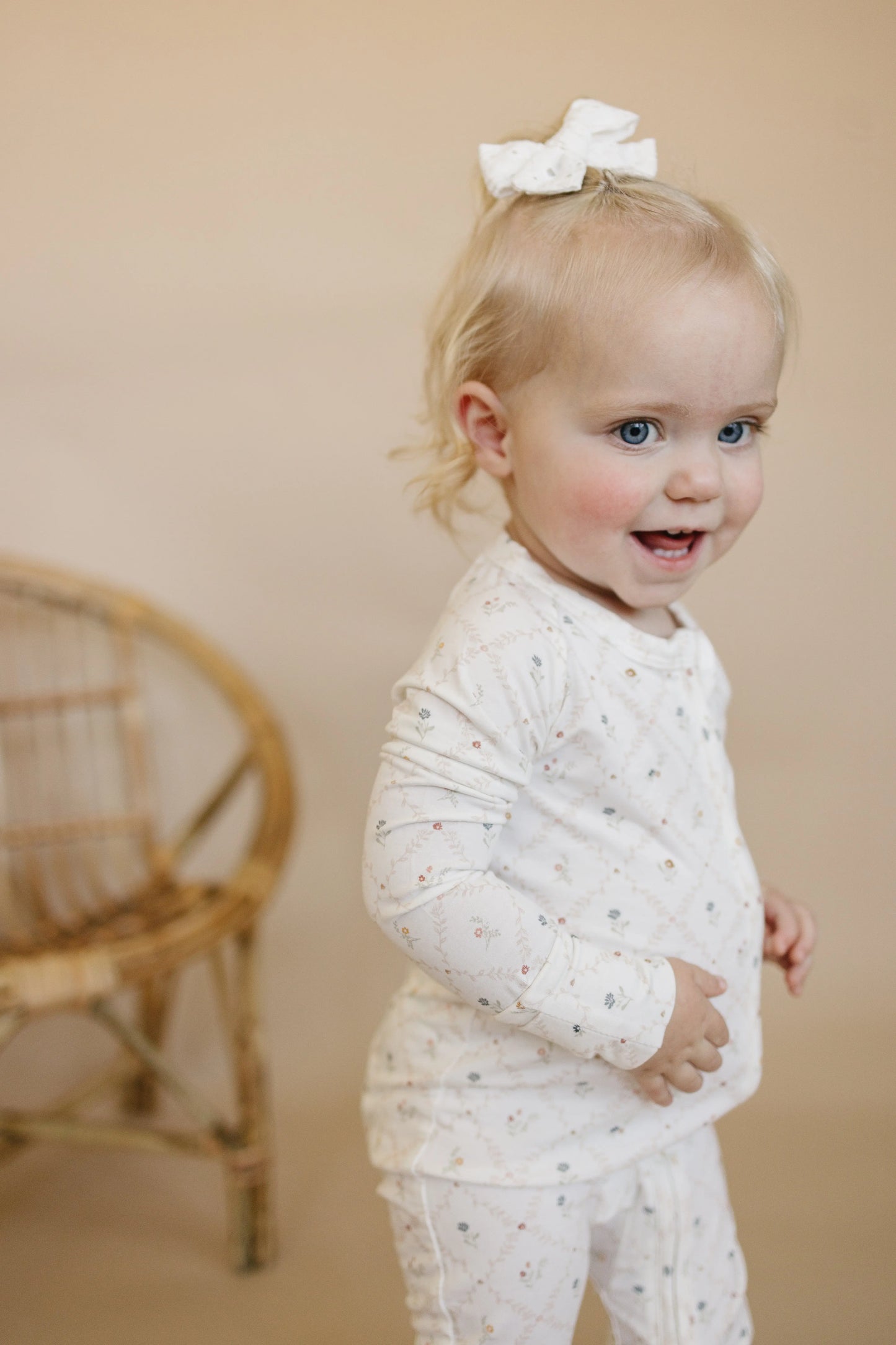 Vintage Blooms Bamboo Zippy Romper for Babies Sleepwear Little Joy Co. Everetts Place: Online Boutique
