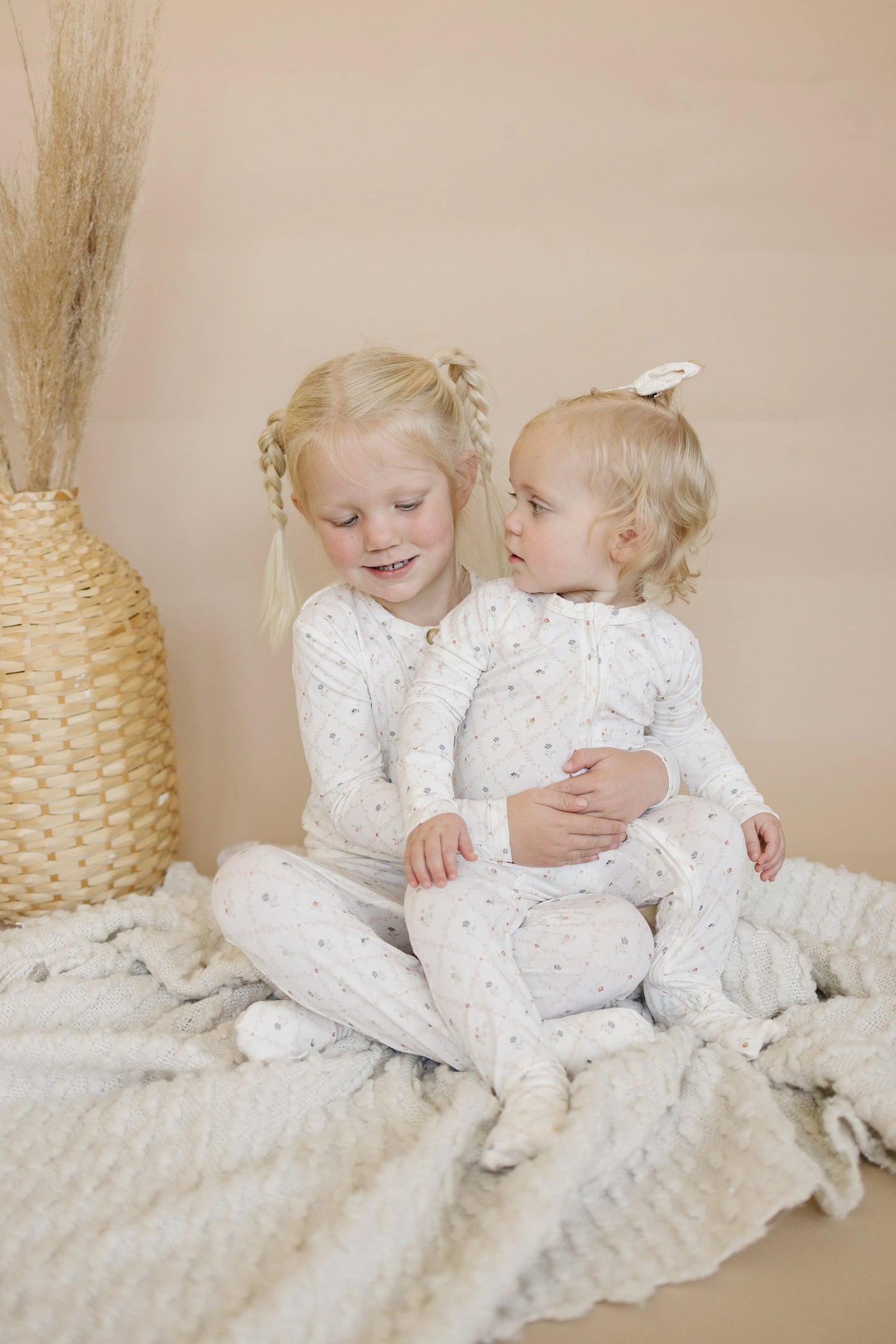 Vintage Blooms Bamboo Zippy Romper for Babies Sleepwear Little Joy Co. Everetts Place: Online Boutique