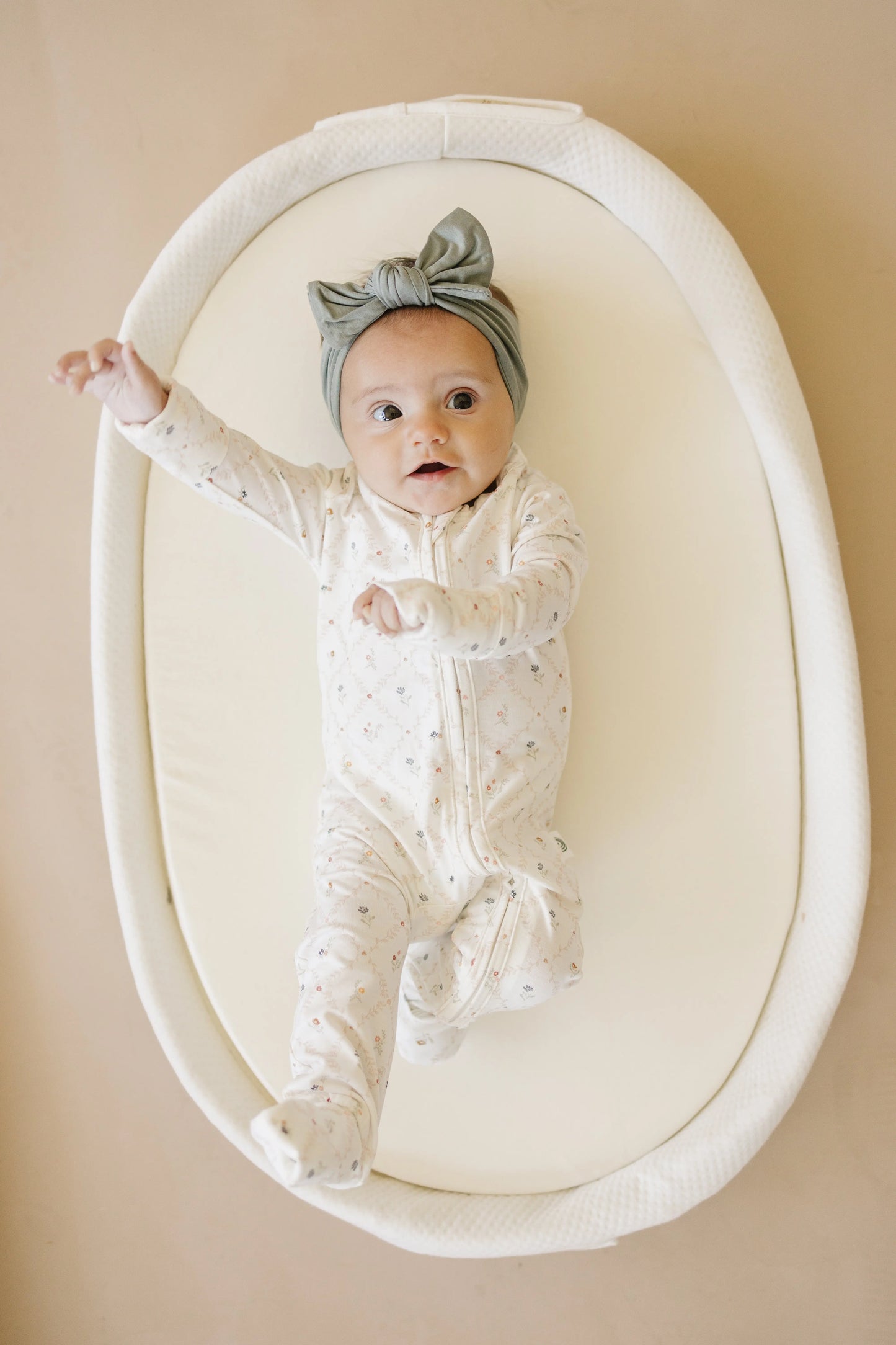 Vintage Blooms Bamboo Zippy Romper for Babies Sleepwear Little Joy Co. Everetts Place: Online Boutique