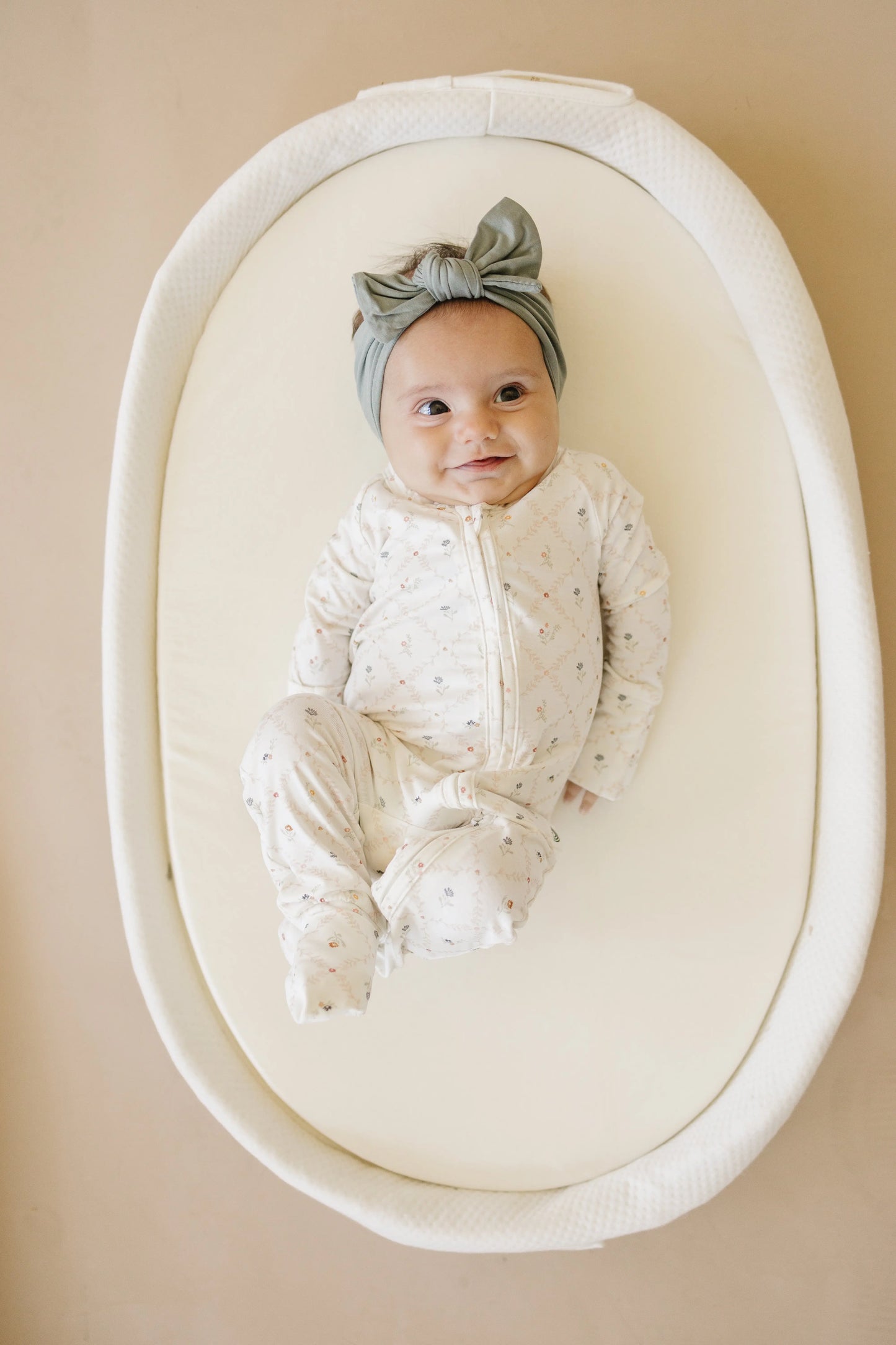 Vintage Blooms Bamboo Zippy Romper for Babies Sleepwear Little Joy Co. Everetts Place: Online Boutique