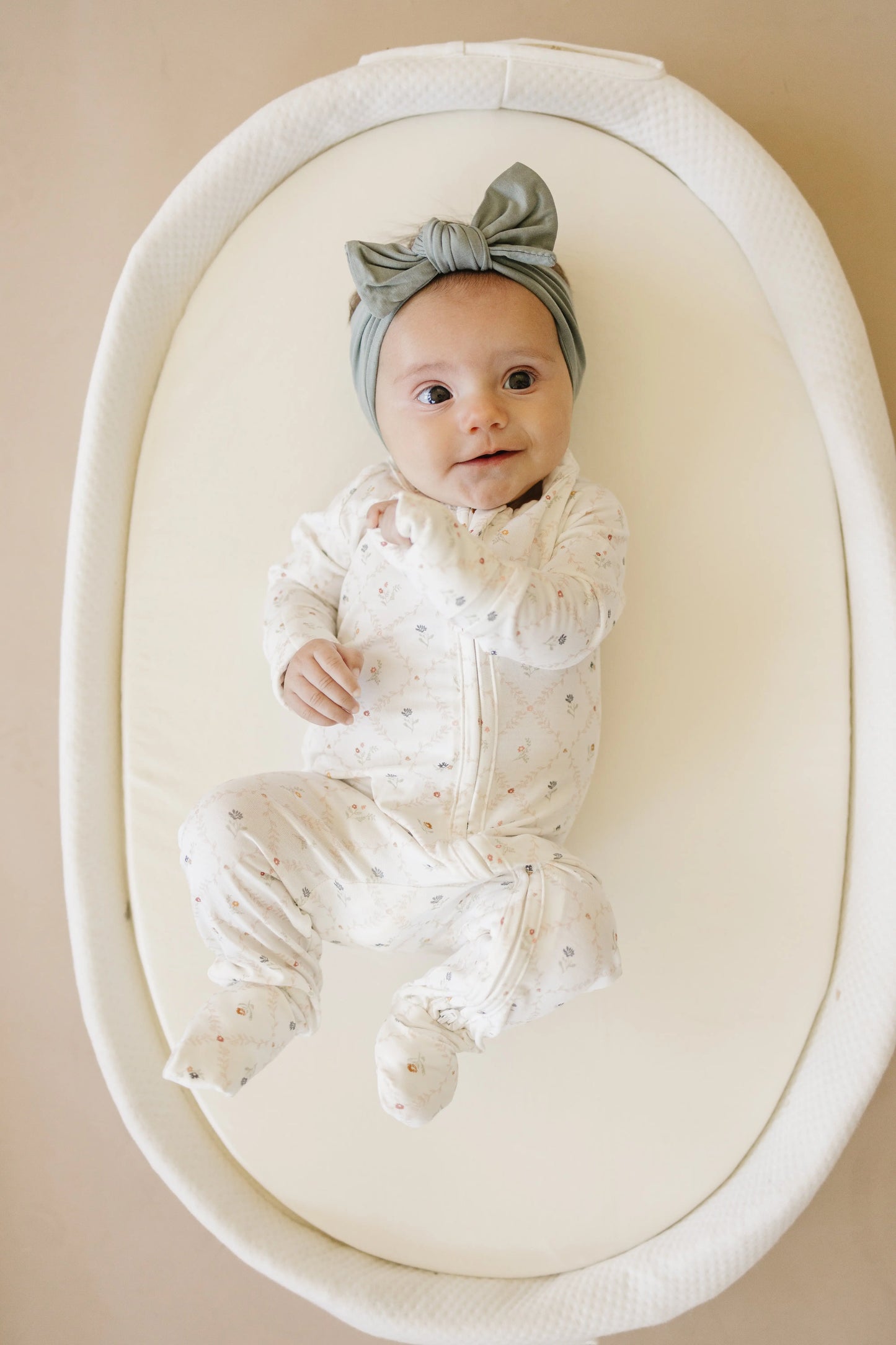 Vintage Blooms Bamboo Zippy Romper for Babies Sleepwear Little Joy Co. Everetts Place: Online Boutique