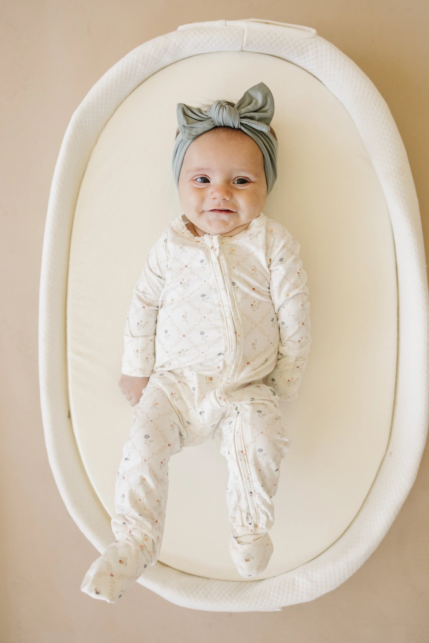 Vintage Blooms Bamboo Zippy Romper for Babies Sleepwear Little Joy Co. Everetts Place: Online Boutique