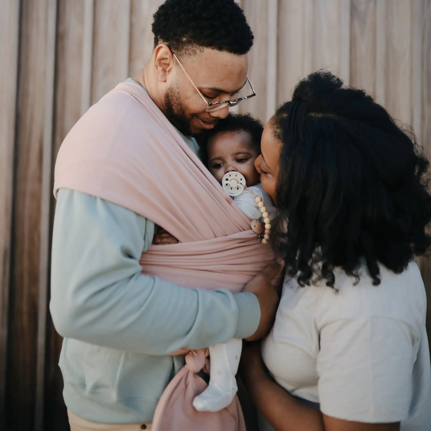 Organic Cotton Baby Wrap for Bonding and Comfort with Built-In Pocket Mushie