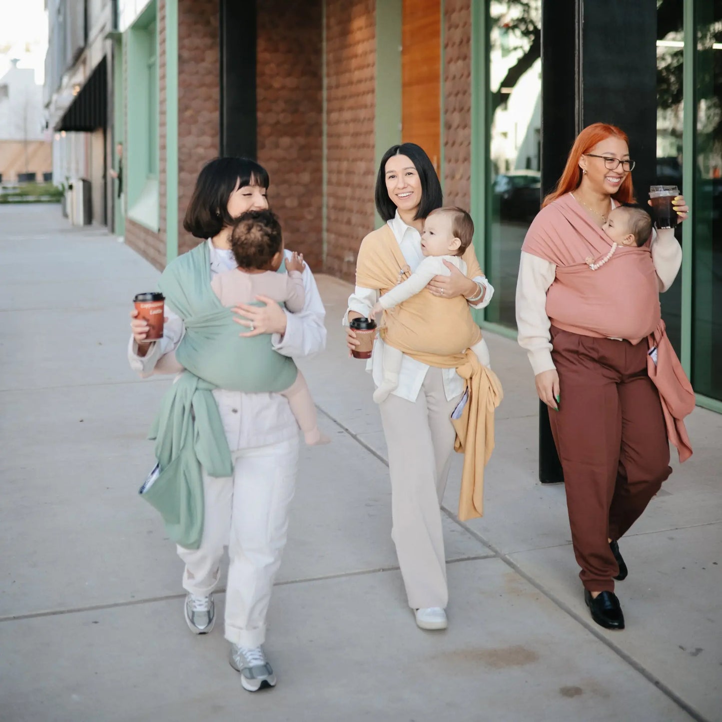 Organic Cotton Baby Wrap for Bonding and Comfort with Built-In Pocket Mushie