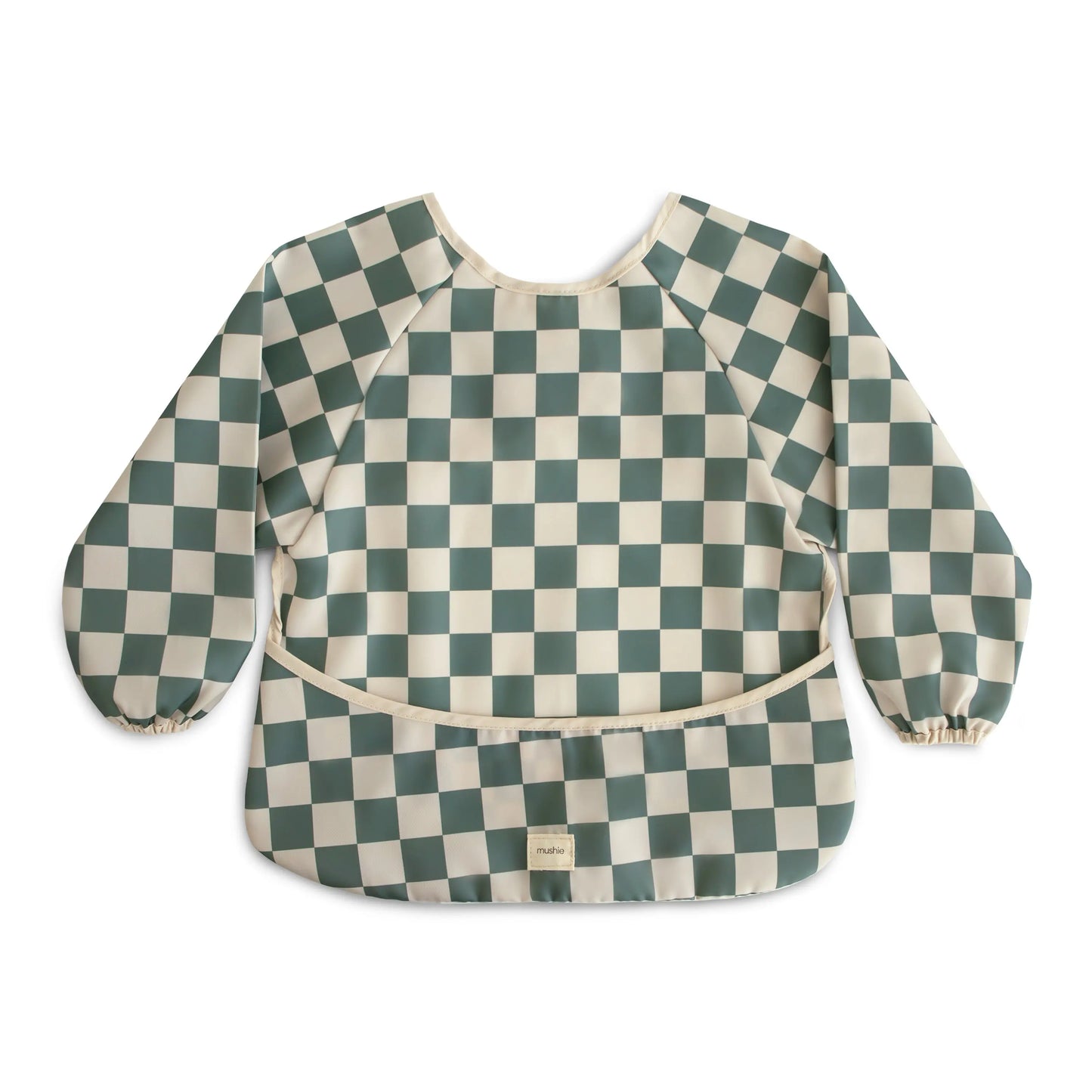 Water Resistant Long Sleeve Bib for Kids with Wide Pocket and Velcro Closure Mushie Everetts Place: Online Boutique 14.99