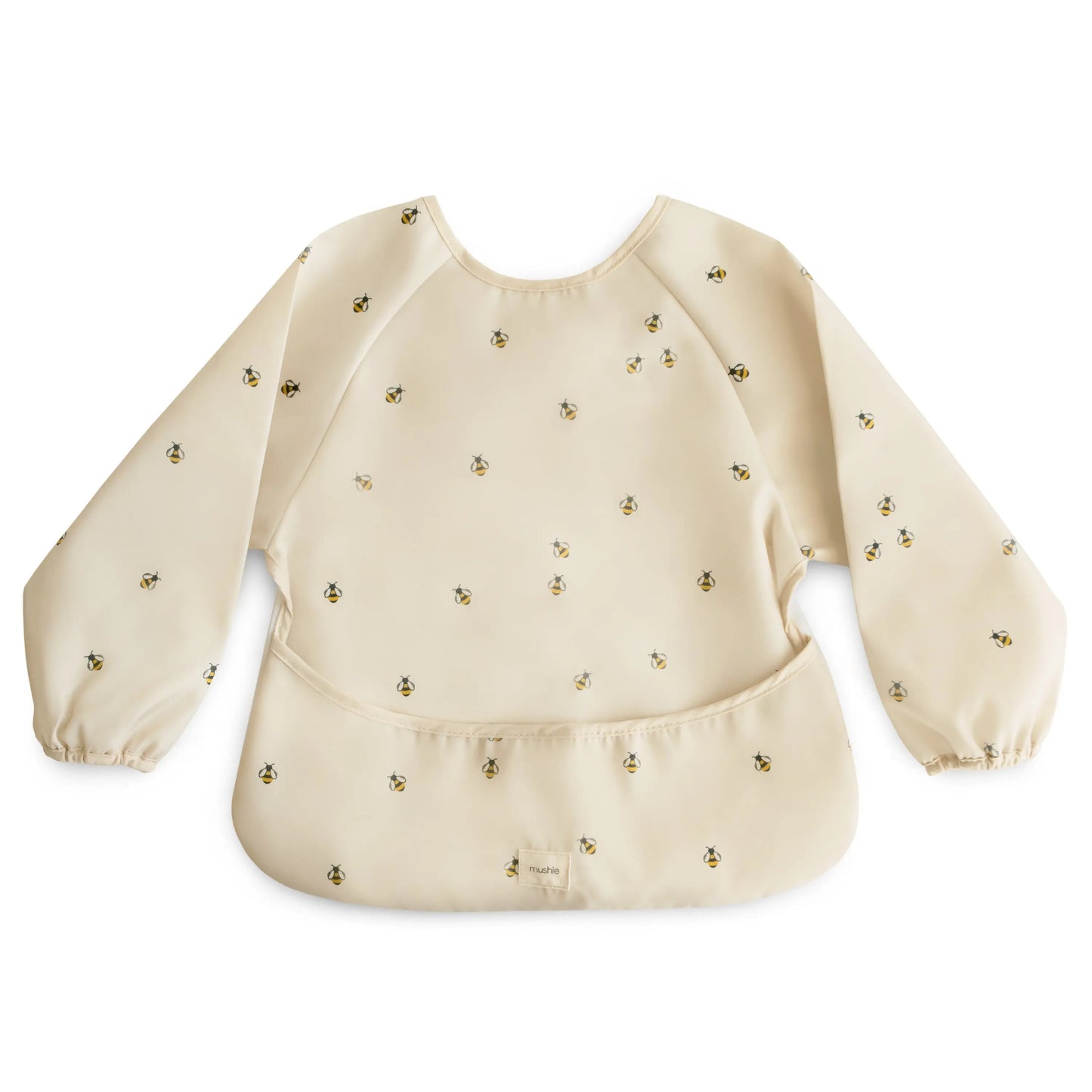 Water Resistant Long Sleeve Bib for Kids with Wide Pocket and Velcro Closure Mushie Everetts Place: Online Boutique 14.99