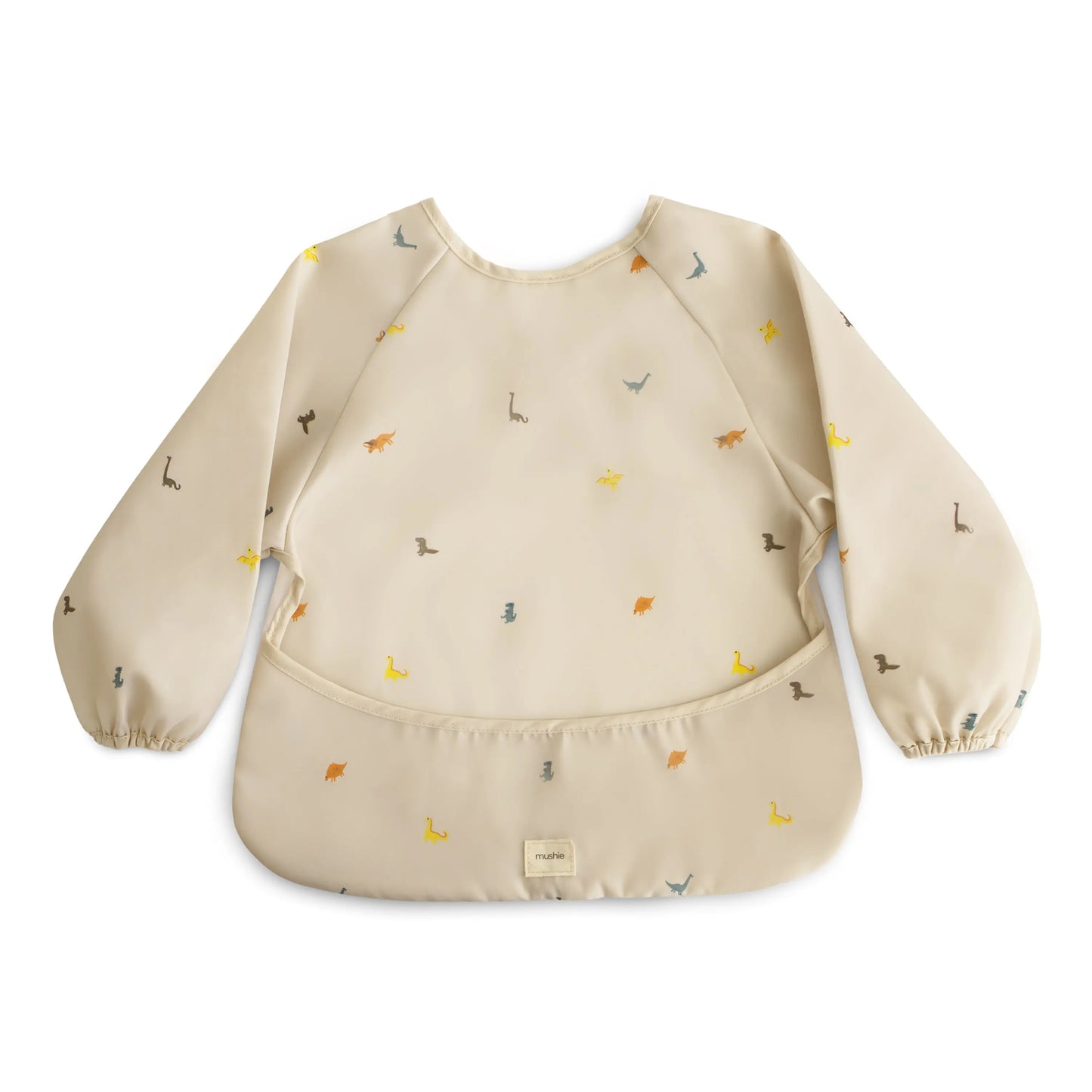 Water Resistant Long Sleeve Bib for Kids with Wide Pocket and Velcro Closure Mushie Everetts Place: Online Boutique 14.99