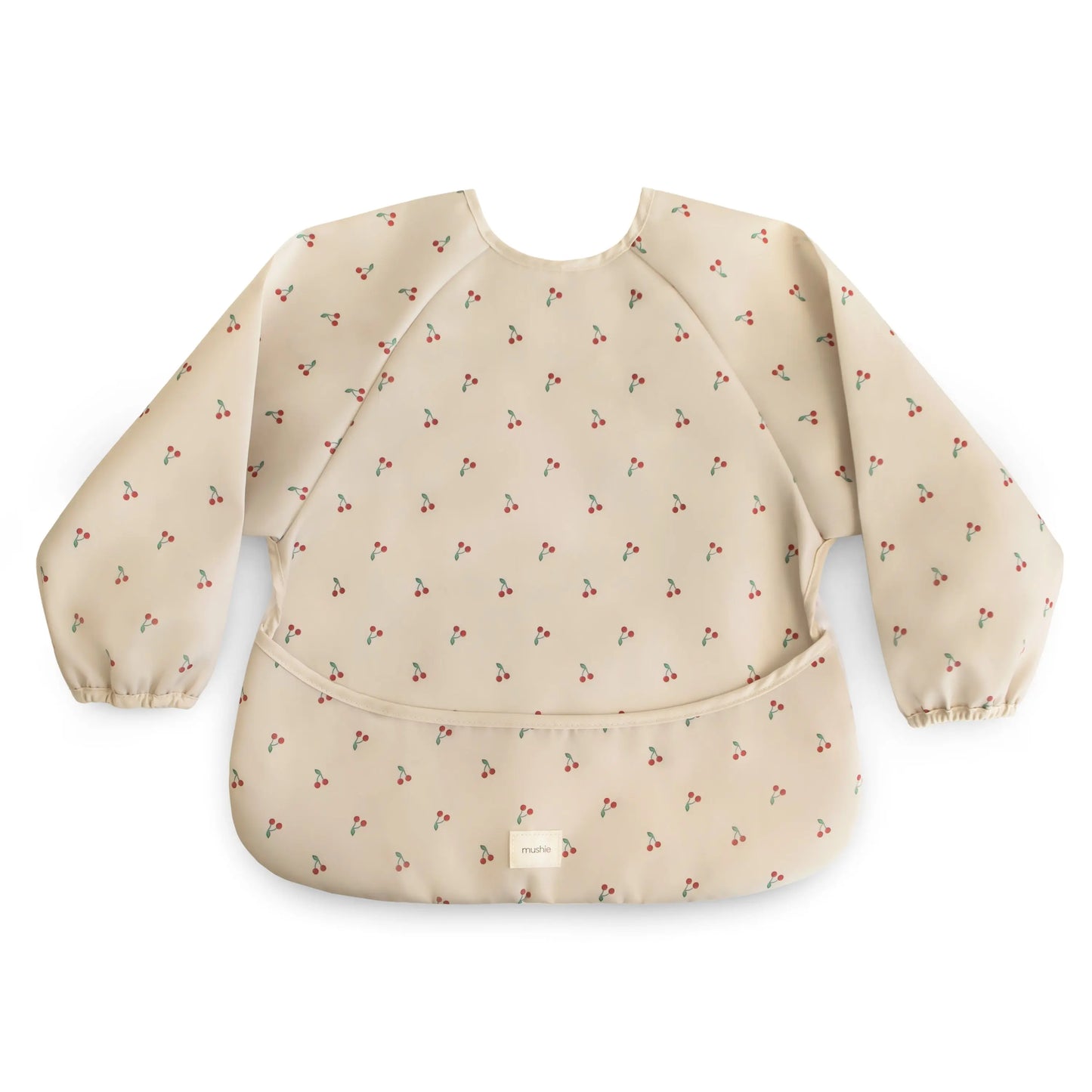 Water Resistant Long Sleeve Bib for Kids with Wide Pocket and Velcro Closure Mushie Everetts Place: Online Boutique 14.99