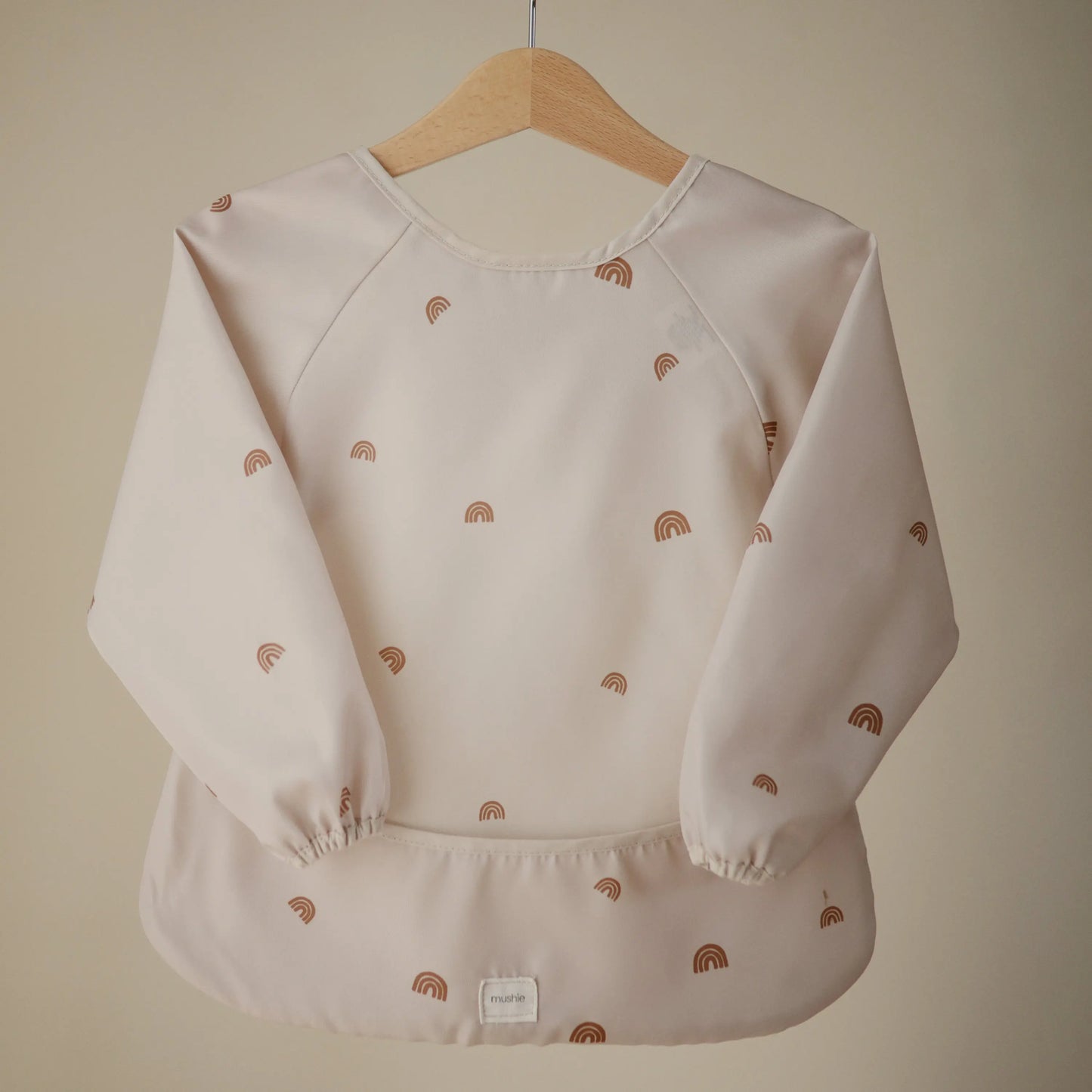 Water Resistant Long Sleeve Bib for Kids with Wide Pocket and Velcro Closure Mushie Everetts Place: Online Boutique